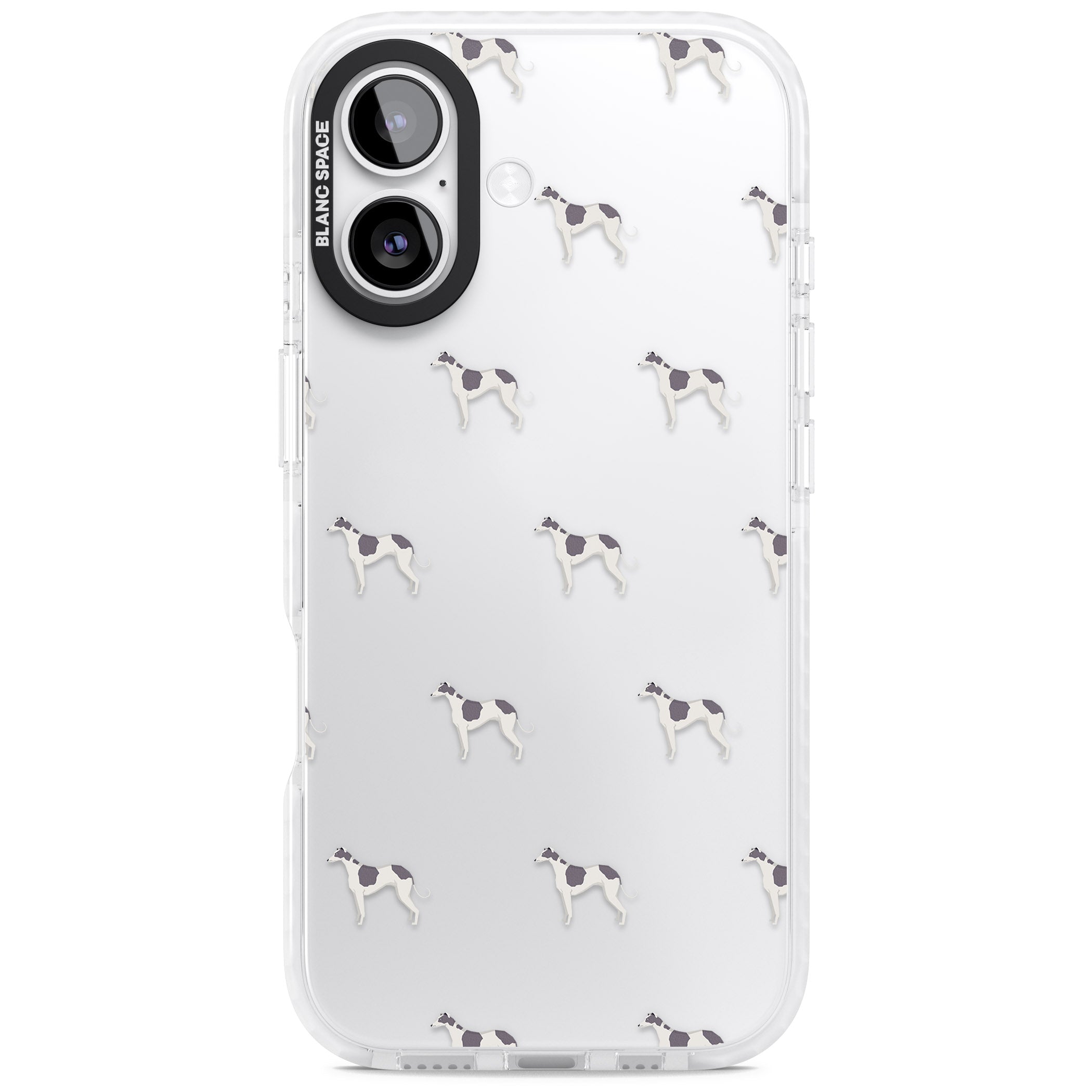 Greyhound Pattern iPhone 17 Impact Clear Phone Case