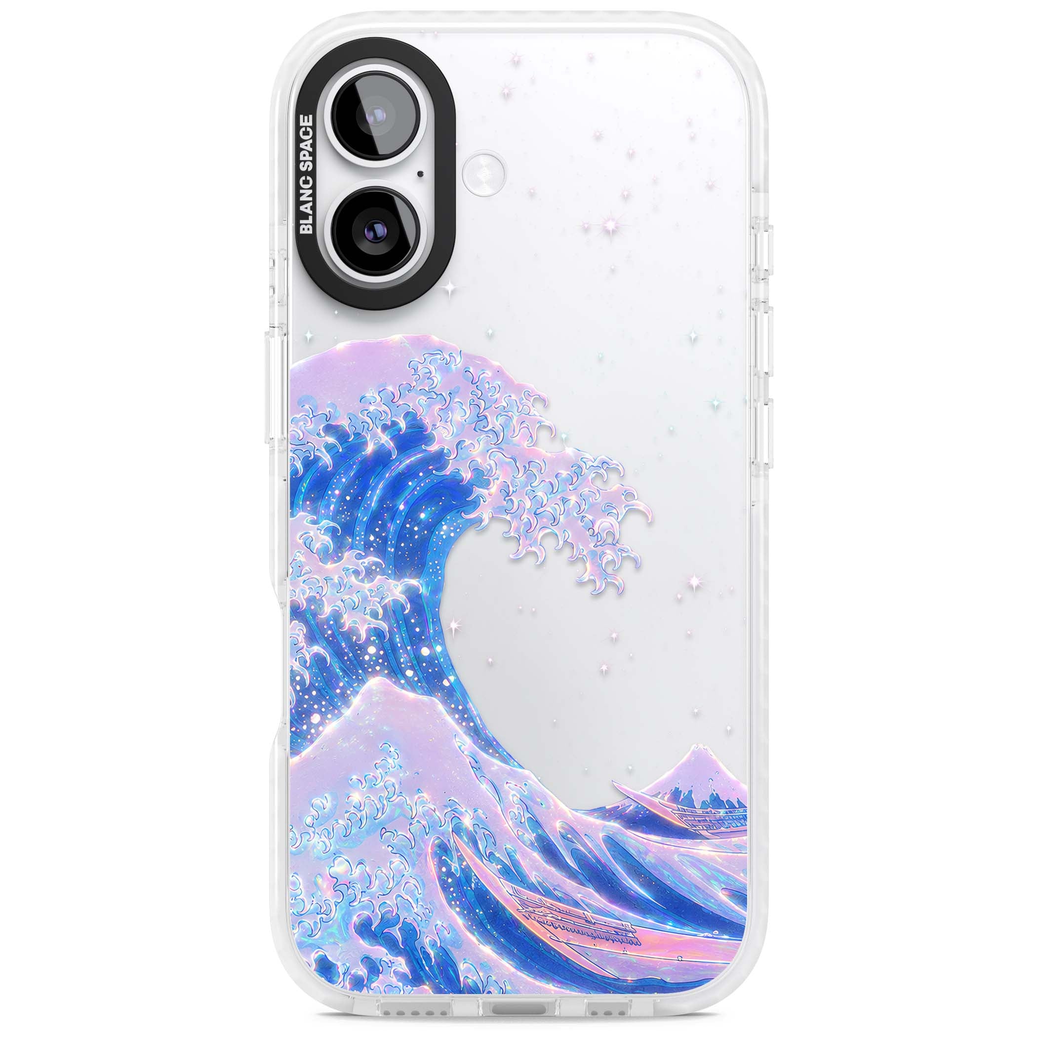 The Great Wave In Opal japanese iPhone case | Black Impact case for iPhone 17