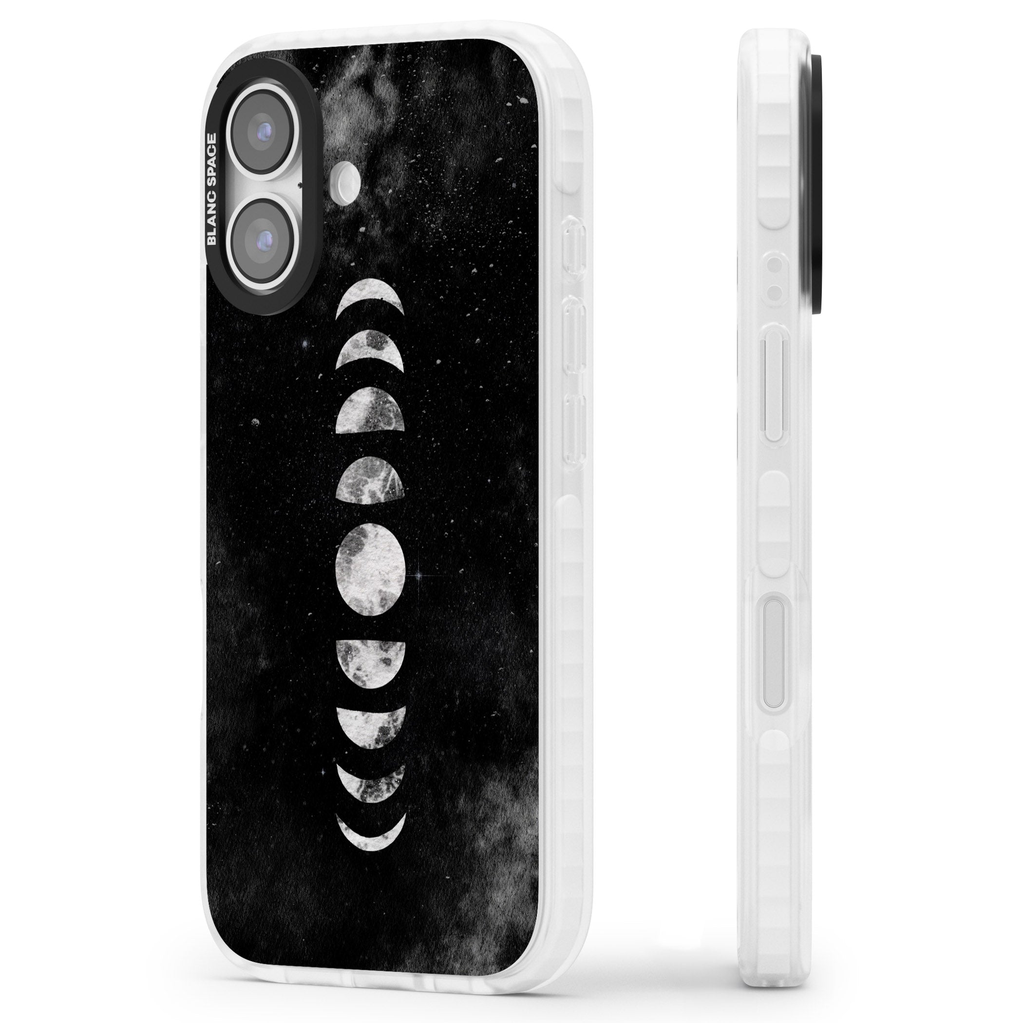 Lunar Phases iPhone 17 Impact Clear Phone Case Side Profile