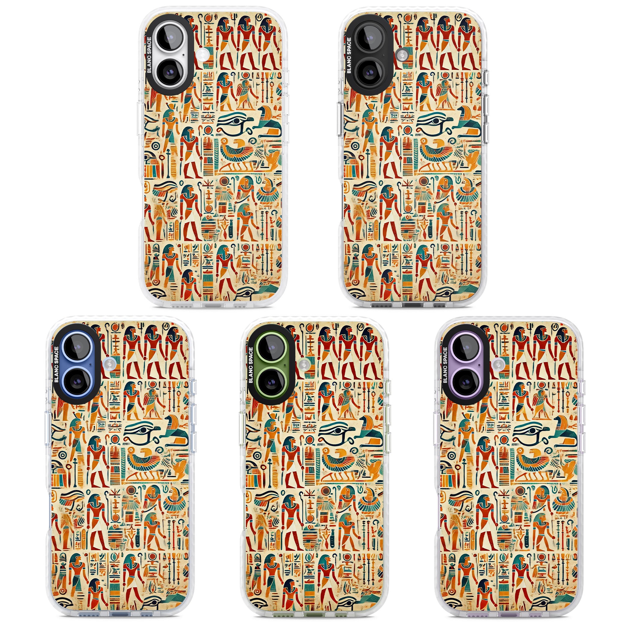 Egyptian Heiroglyphics iPhone 17 Impact Clear Phone Case APT Impact Protection