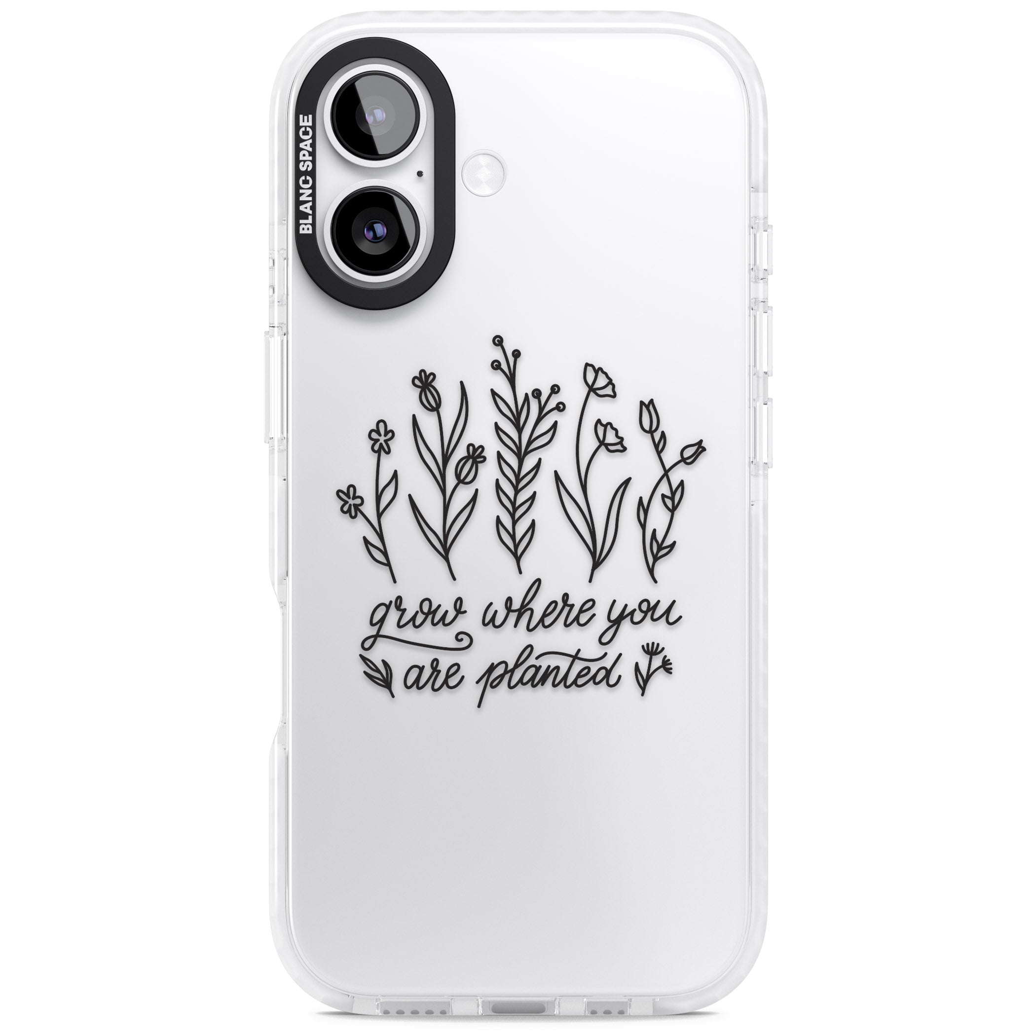 Grow Where You Are Planted iPhone 17 Impact Clear Phone Case