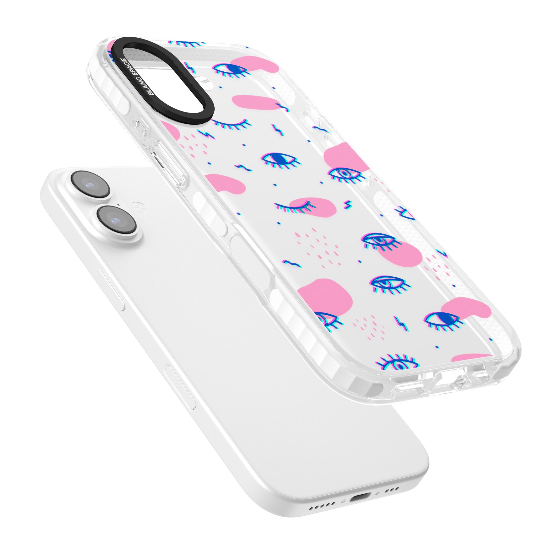 Pink Eye Pattern iPhone 17 Impact Clear Phone Case Colours