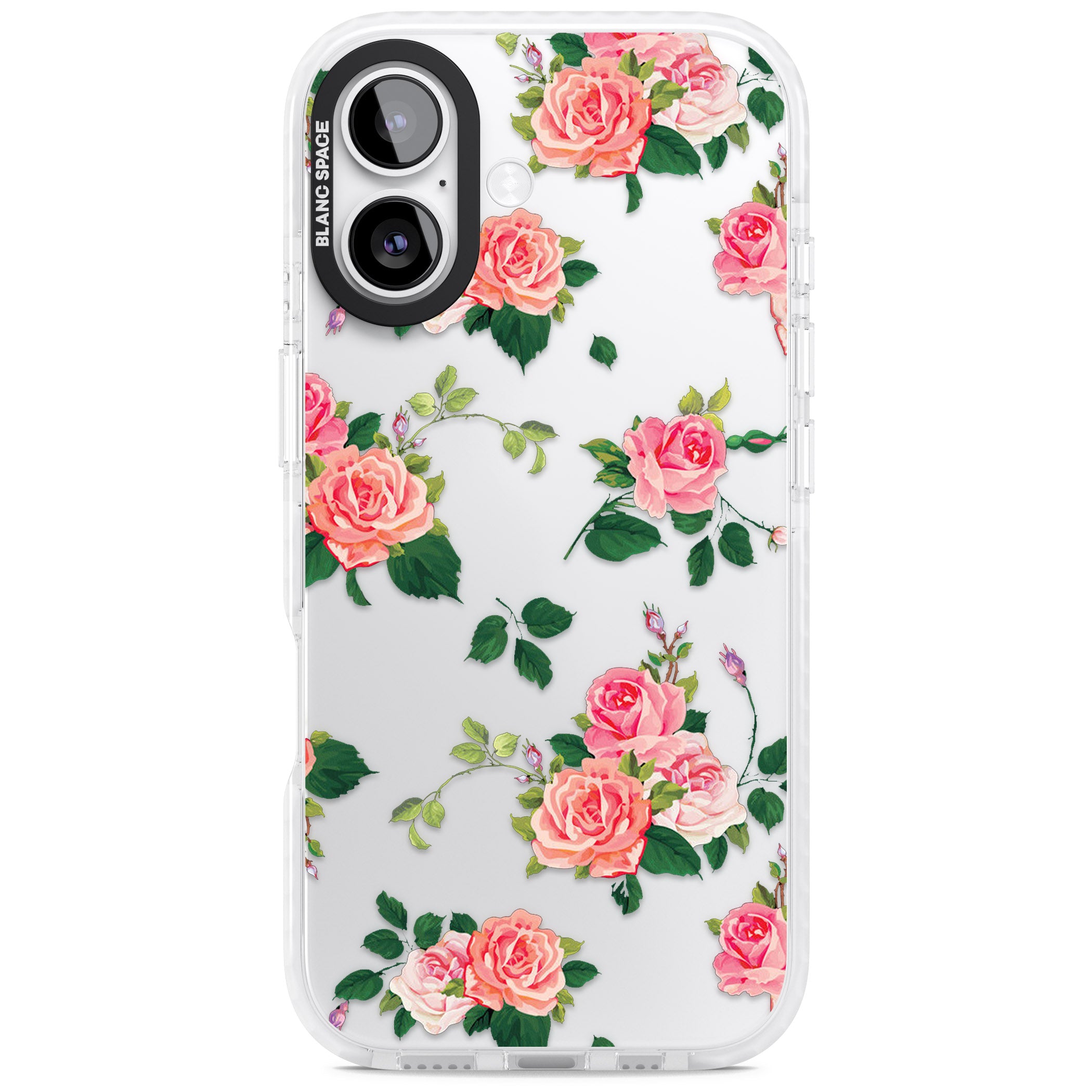 Pink Roses iPhone 17 Impact Clear Phone Case