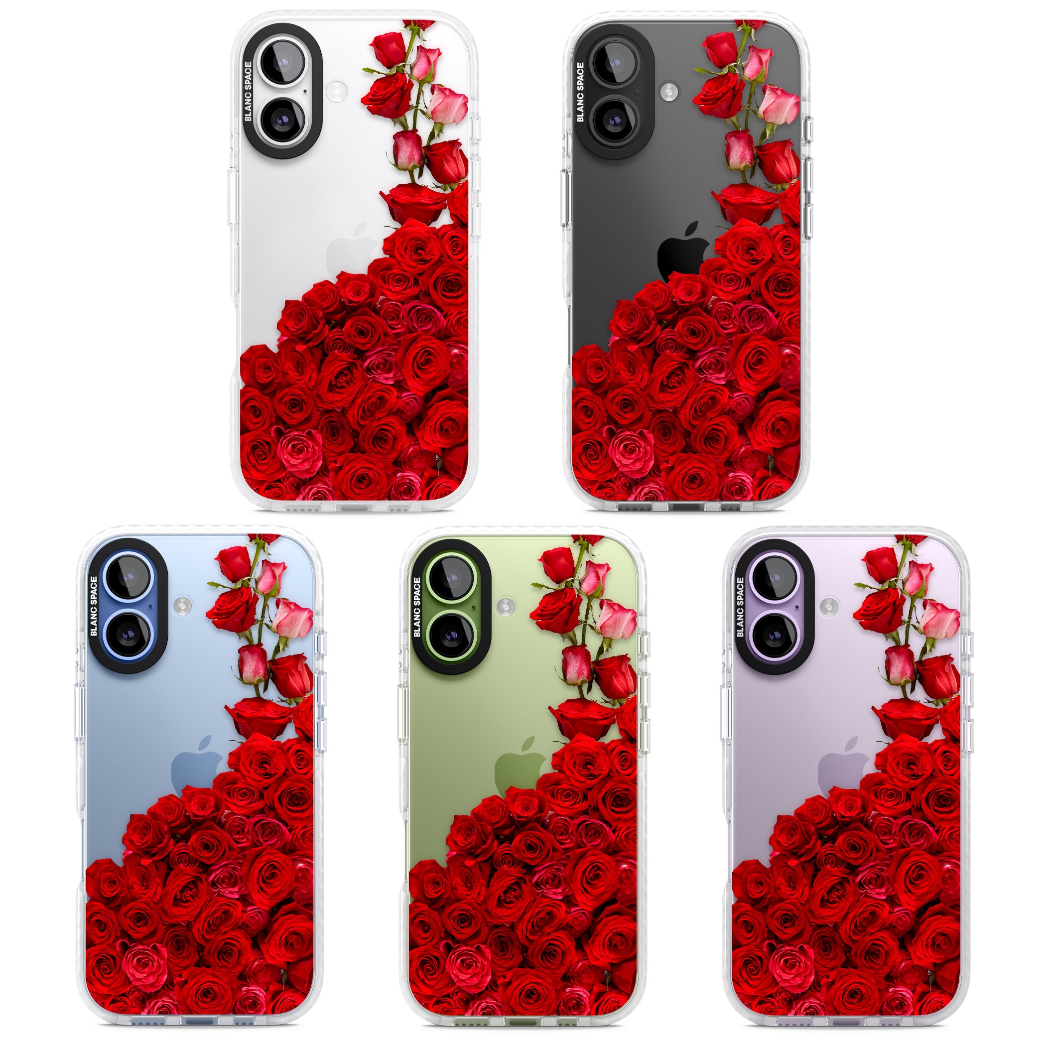 Floral Roses iPhone 17 Impact Clear Phone Case APT Impact Protection
