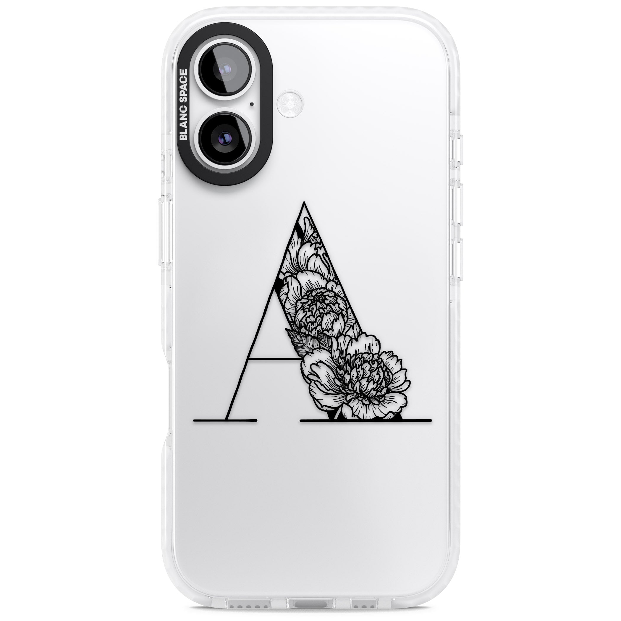 Personalised Floral Monogram iPhone 17 Impact Clear Phone Case