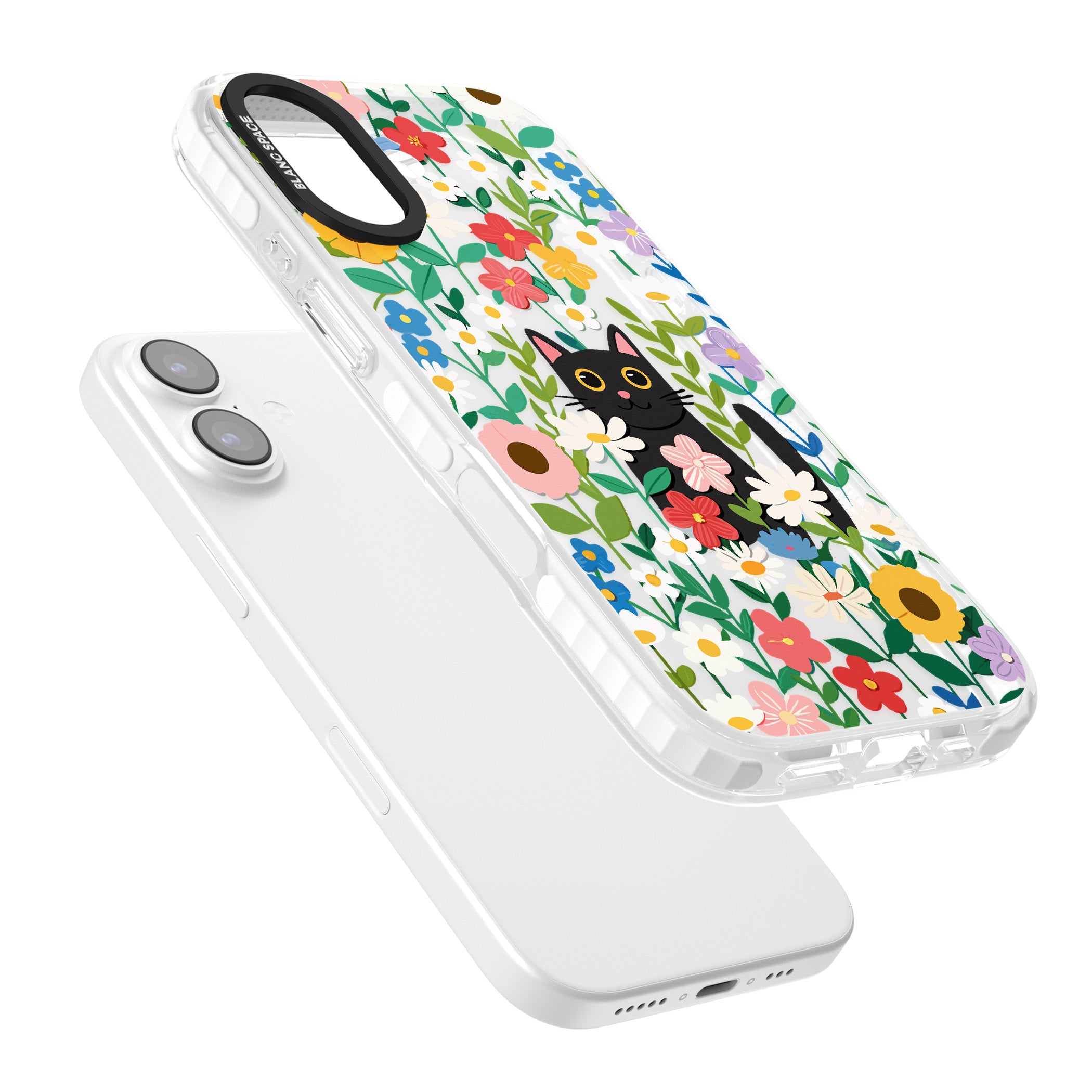 Whiskers & Wildflowers Cat iPhone 17 Impact Clear Phone Case Colours