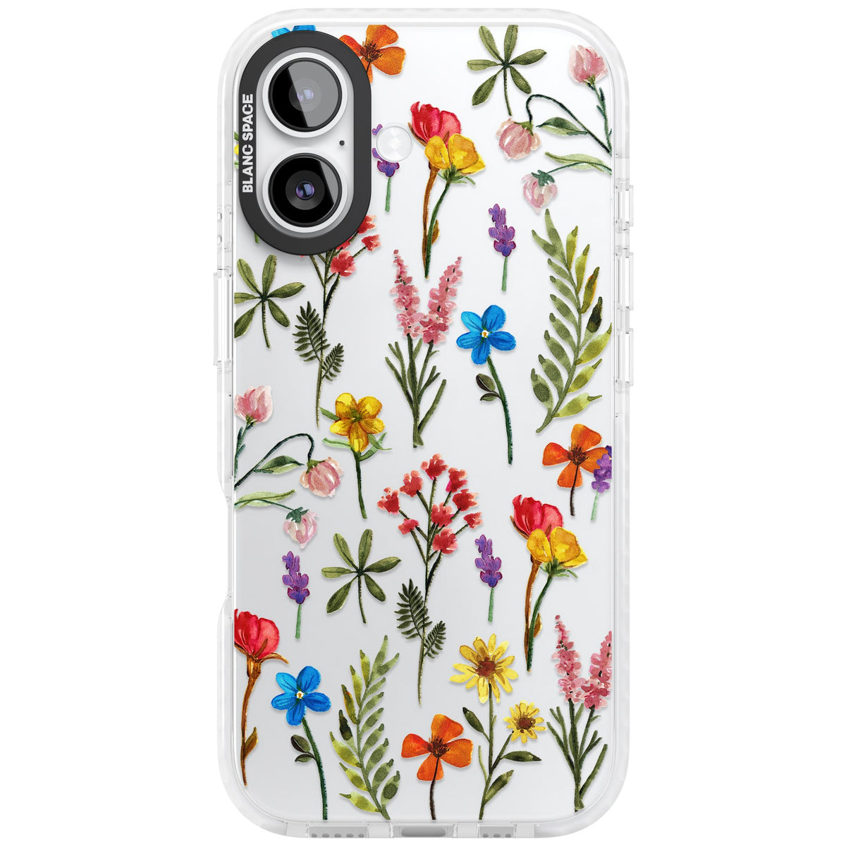 Spring Botanicals iPhone 16 / iPhone 16 Plus / iPhone 17 Impact Clear Phone Case front