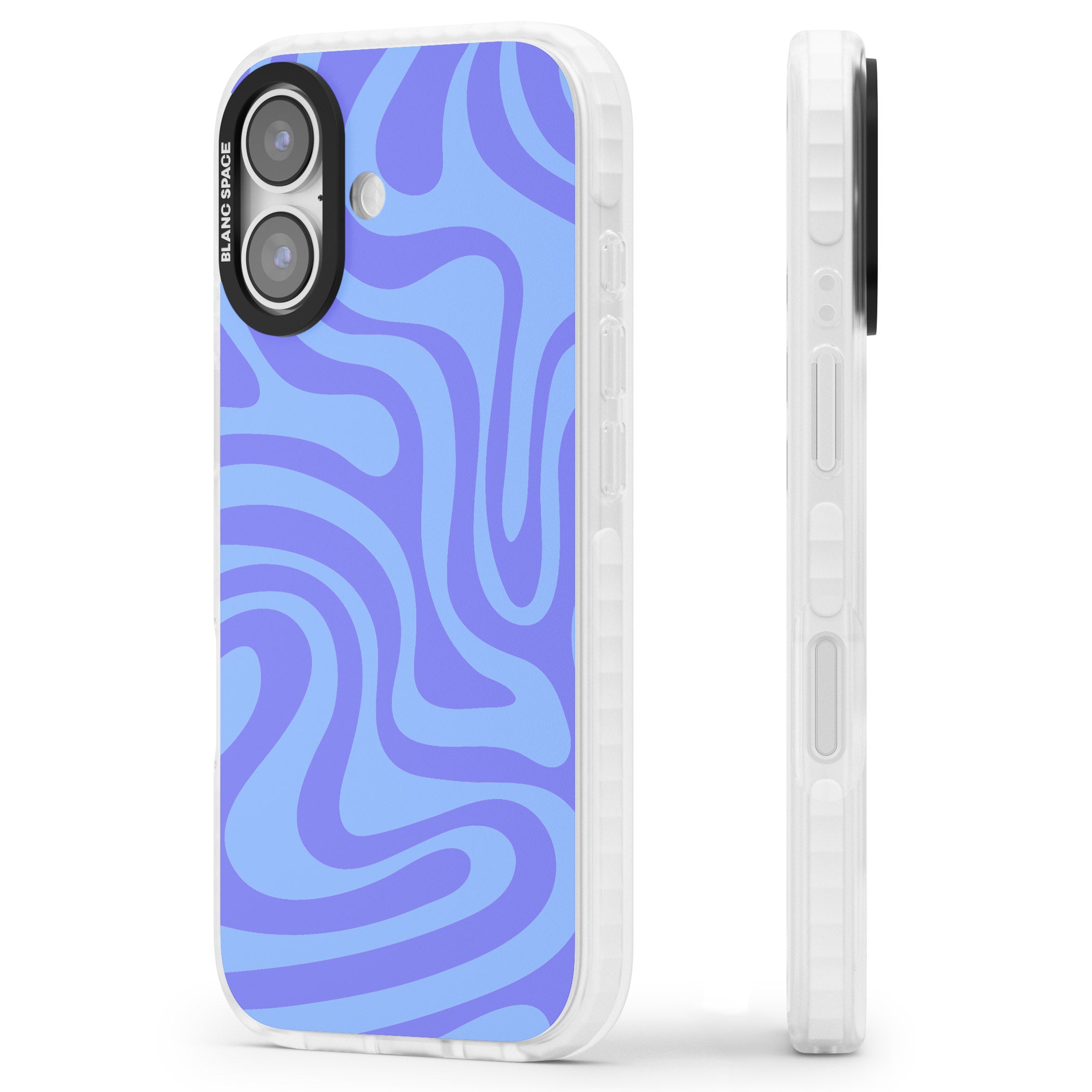 Tranquil Waves iPhone 17 Impact Clear Phone Case Side Profile