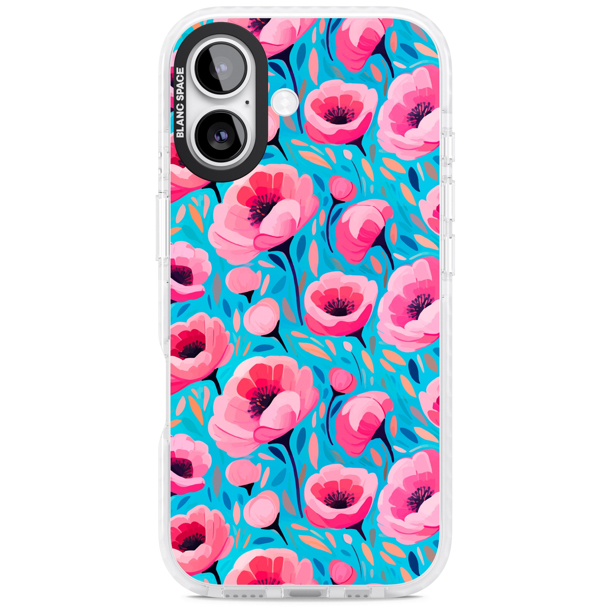 Tropical Pink Poppies iPhone 17 Impact Clear Phone Case