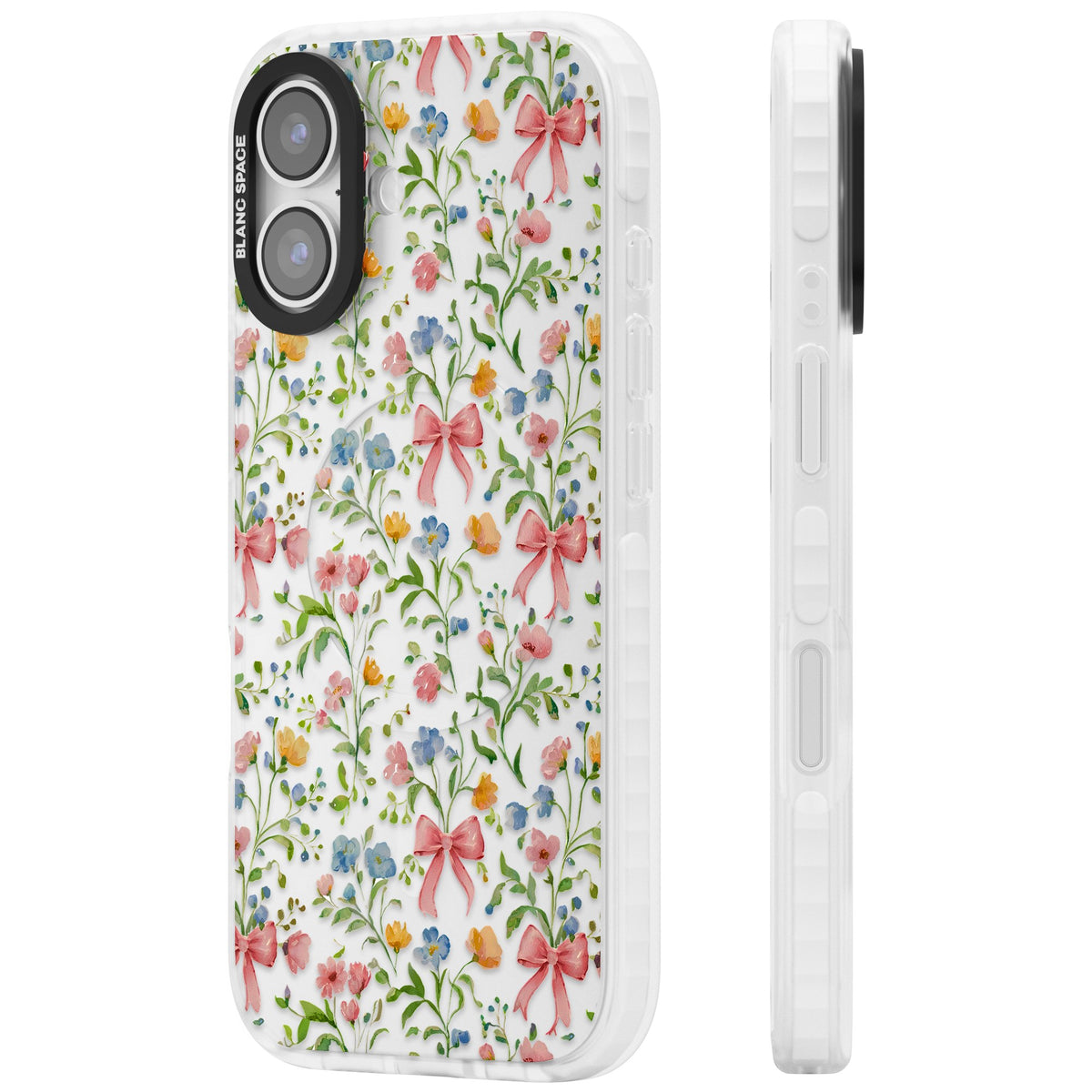 Ribbons & Wildflowers iPhone 16 / iPhone 16 Plus / iPhone 17 Impact Clear Phone Case side