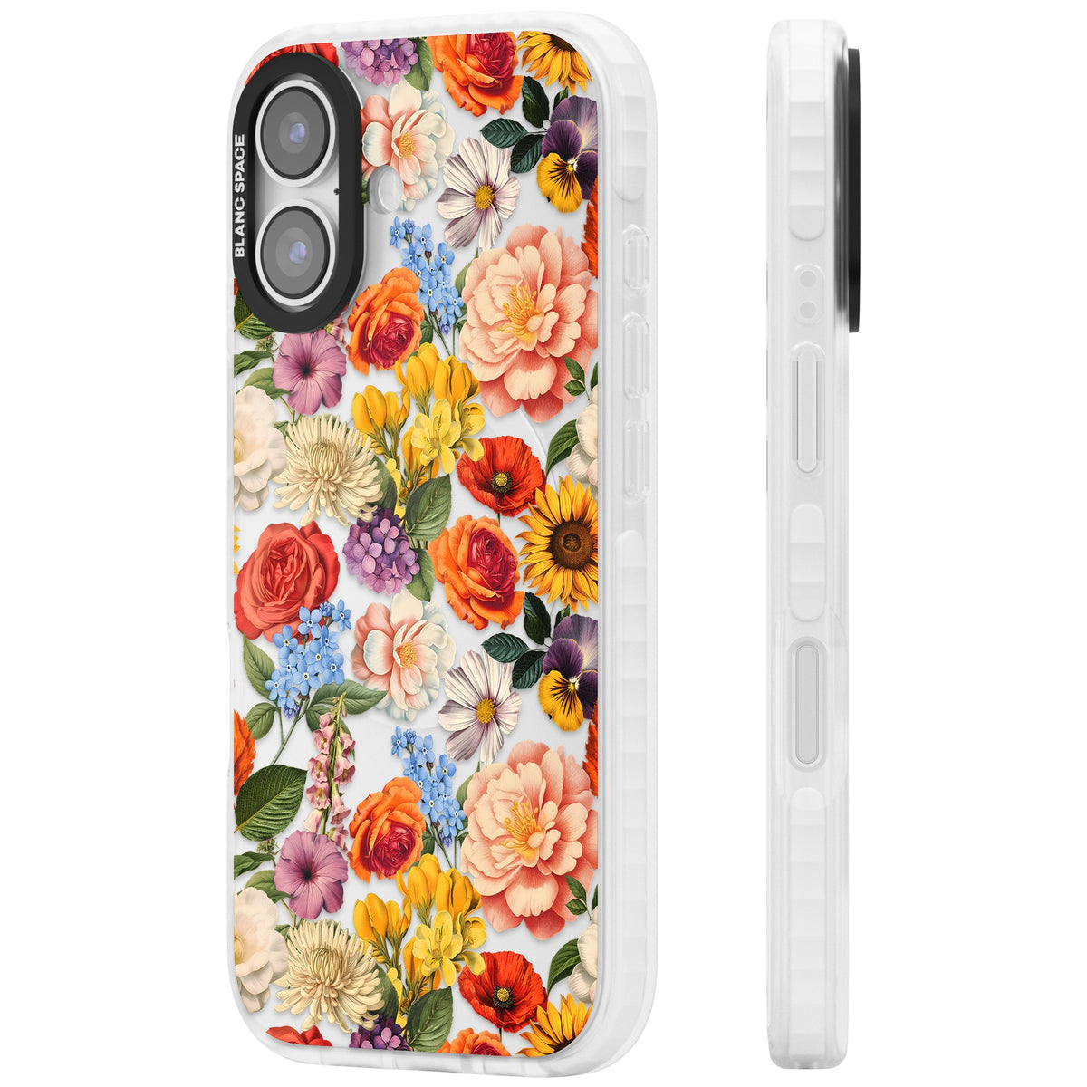 Bloom Basket iPhone 16 / iPhone 16 Plus / iPhone 17 Impact Clear Phone Case side