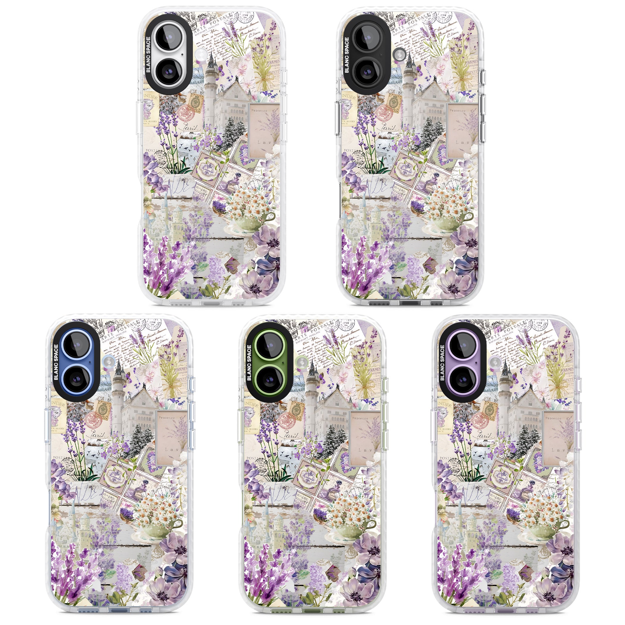Soft Lavender Collage iPhone 17 Impact Clear Phone Case APT Impact Protection
