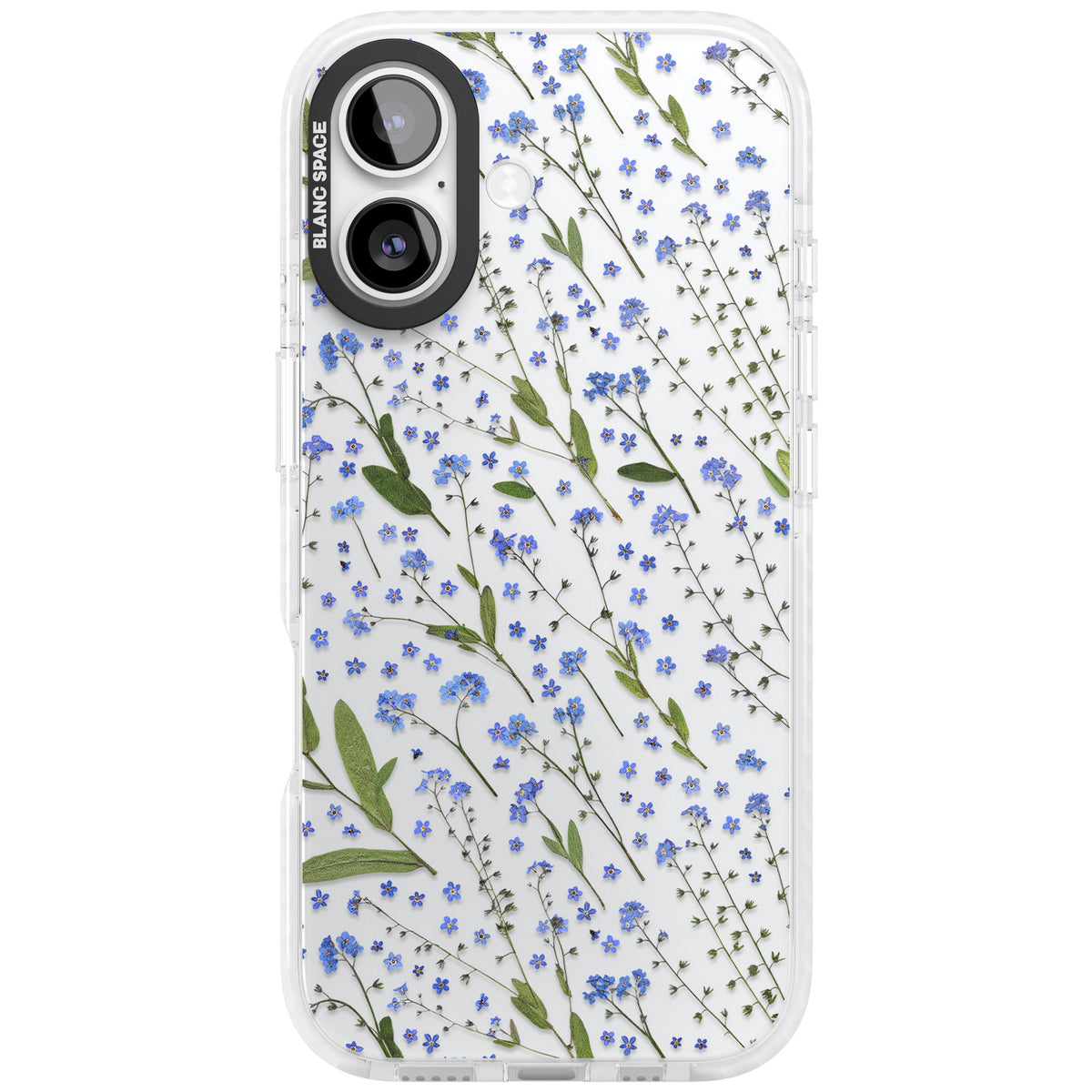 Blue Meadow iPhone 16 / iPhone 16 Plus / iPhone 17 Impact Clear Phone Case front