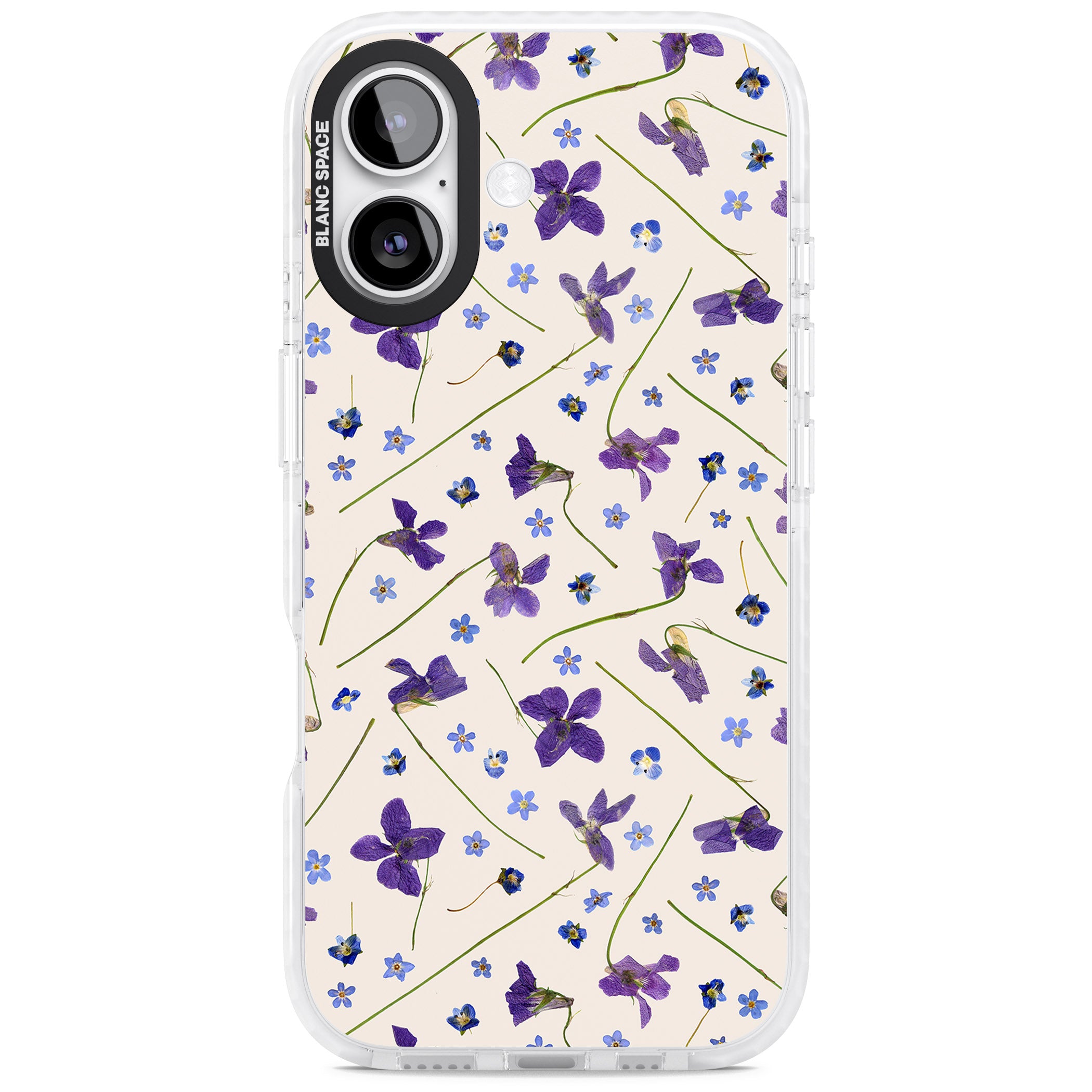 Violet Floral Dream Cream iPhone 17 Impact Clear Phone Case