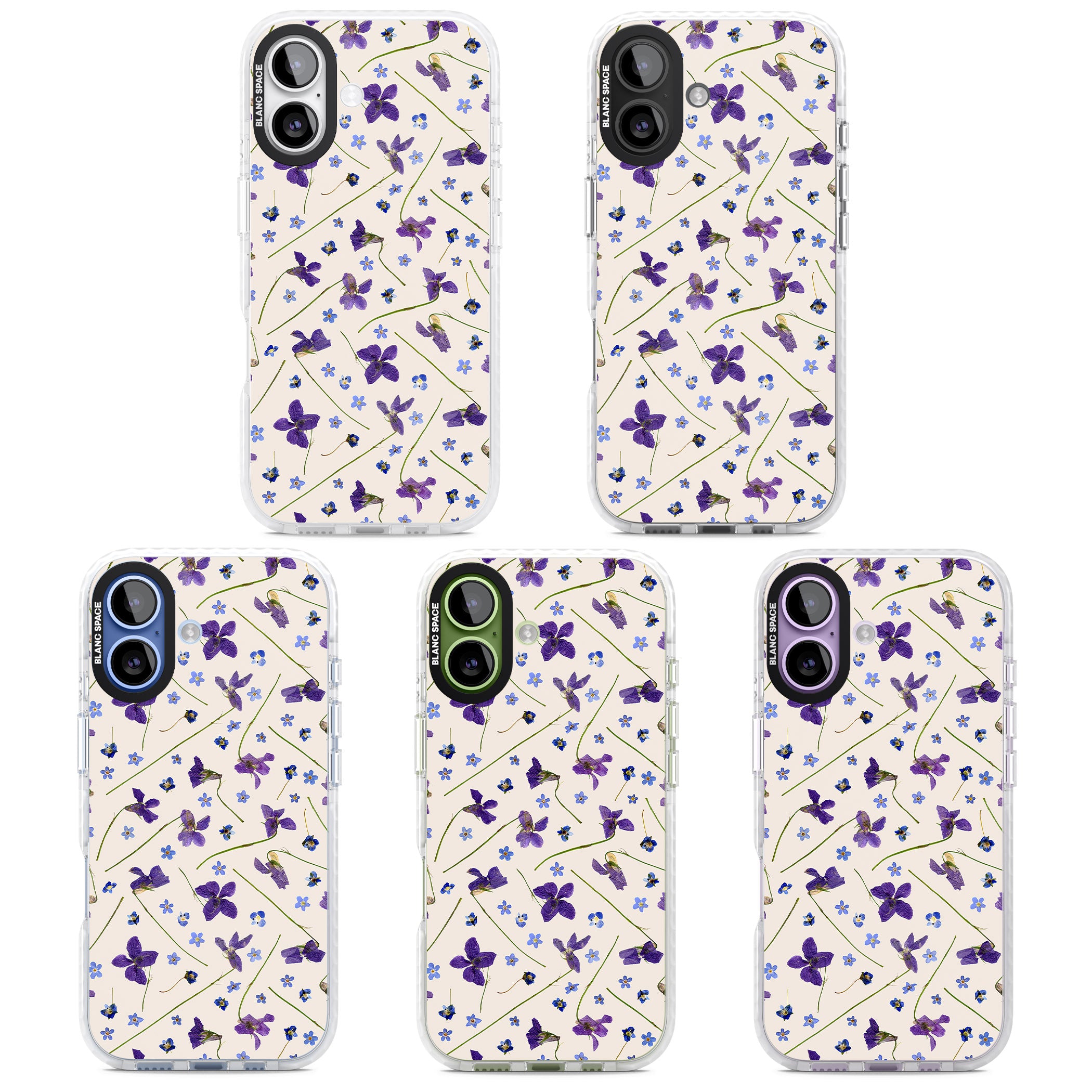 Violet Floral Dream Cream iPhone 17 Impact Clear Phone Case APT Impact Protection