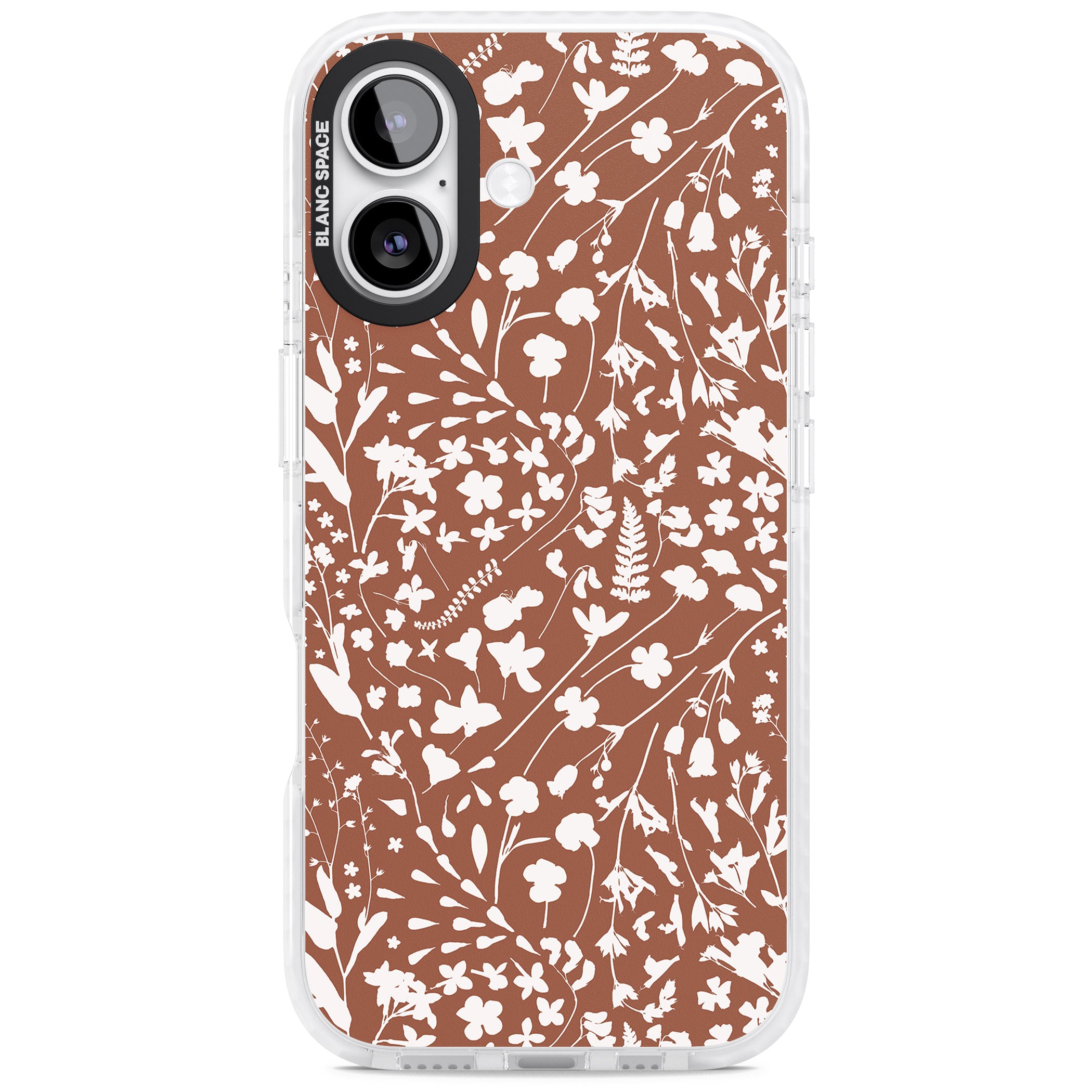 Wildflower Cluster On Terracotta iPhone 17 Impact Clear Phone Case