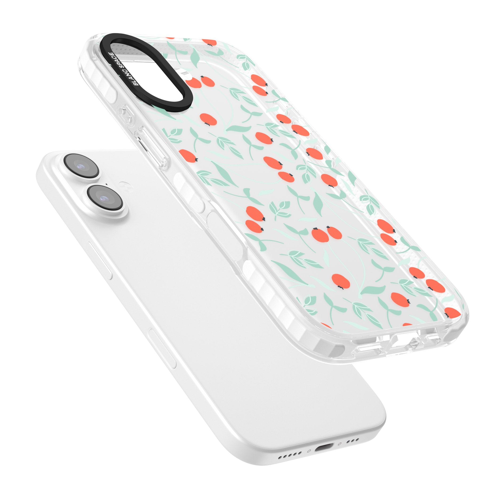 Red Berries Floral iPhone 17 Impact Clear Phone Case Colours