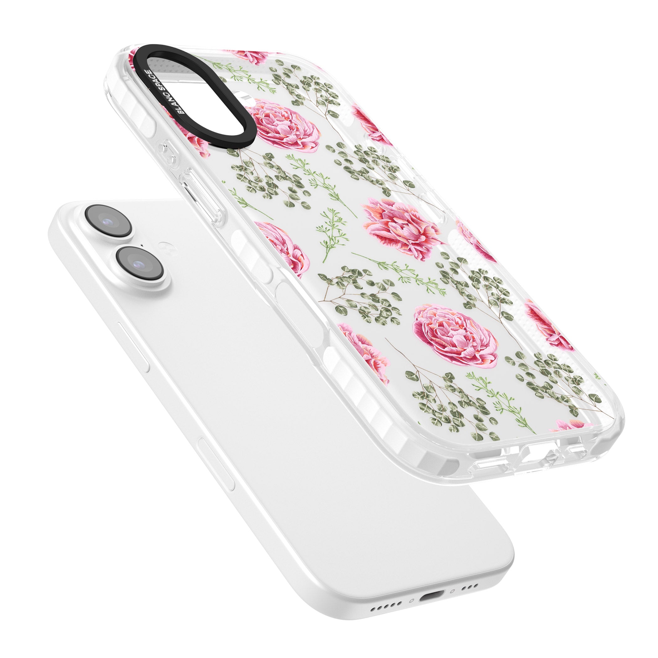 Roses & Eucalyptus Floral iPhone 17 Impact Clear Phone Case Colours