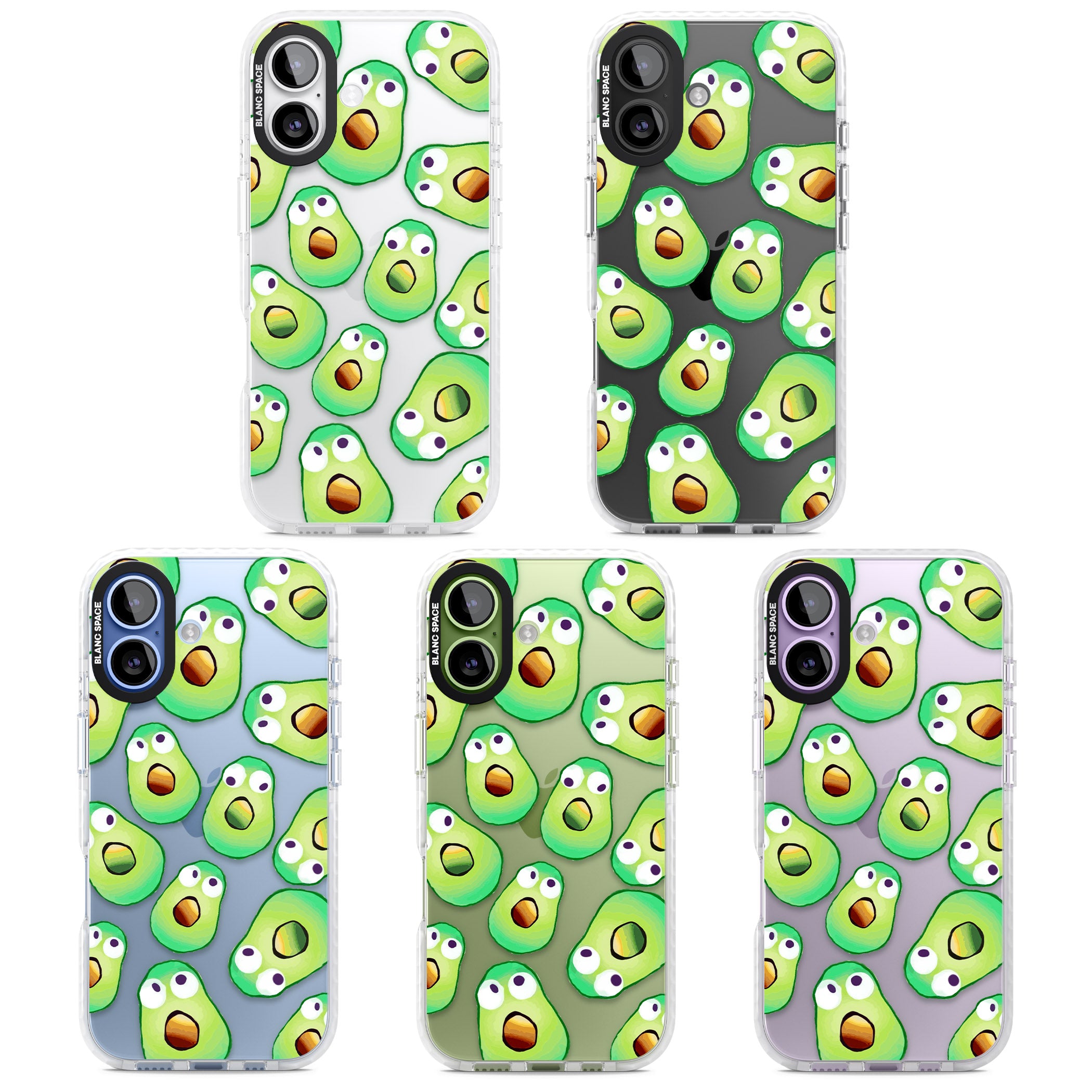 Shocked Avocados iPhone 17 Impact Clear Phone Case APT Impact Protection