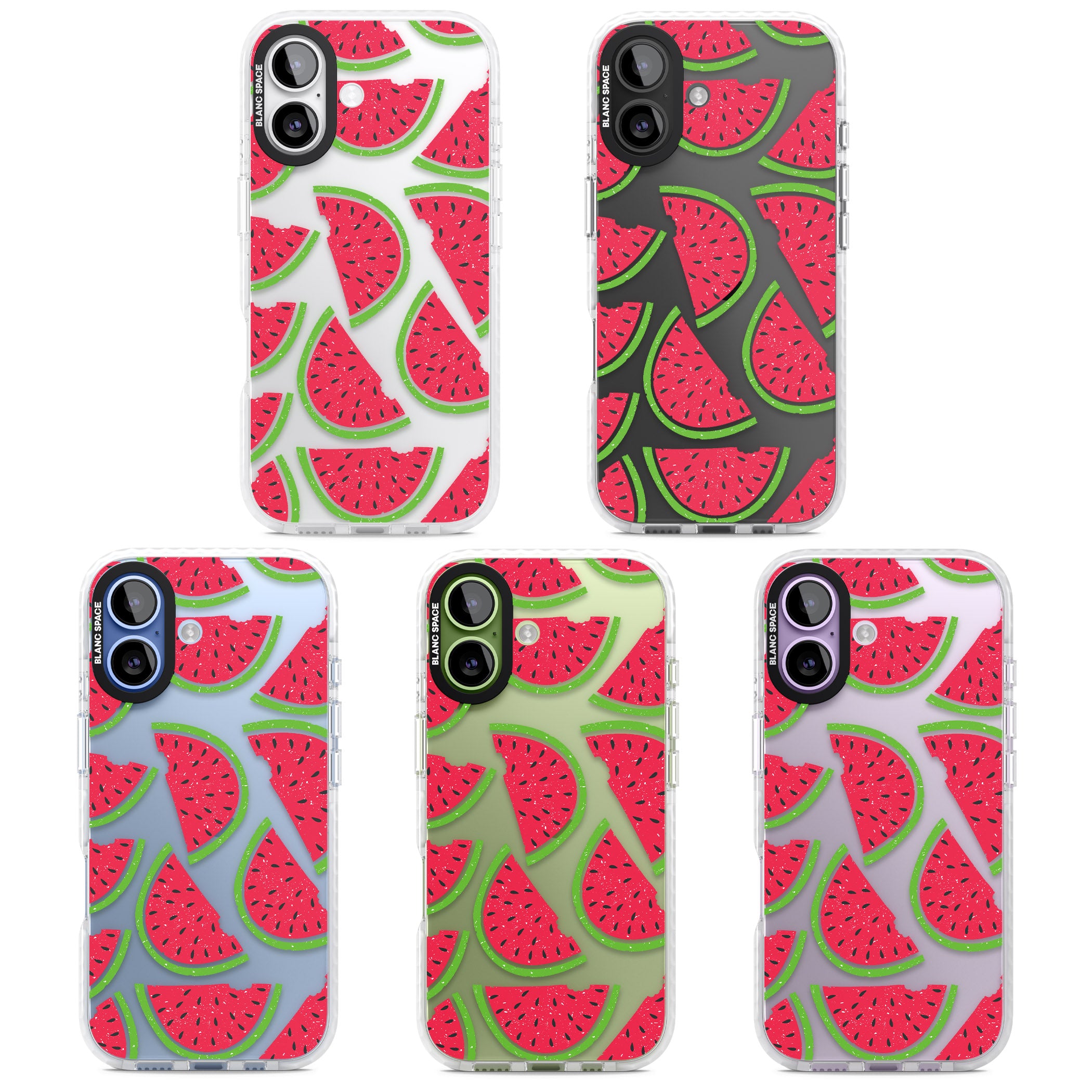Watermelon Pattern iPhone 17 Impact Clear Phone Case APT Impact Protection