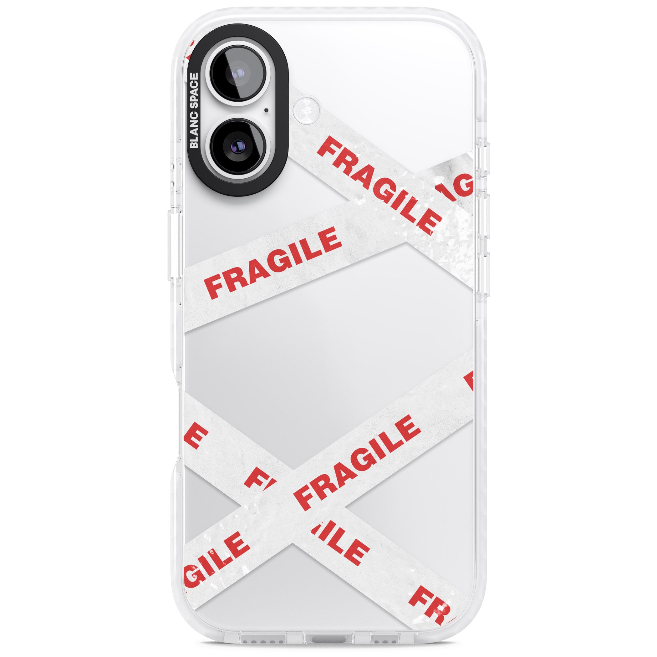Fragile Tape iPhone 17 Impact Clear Phone Case