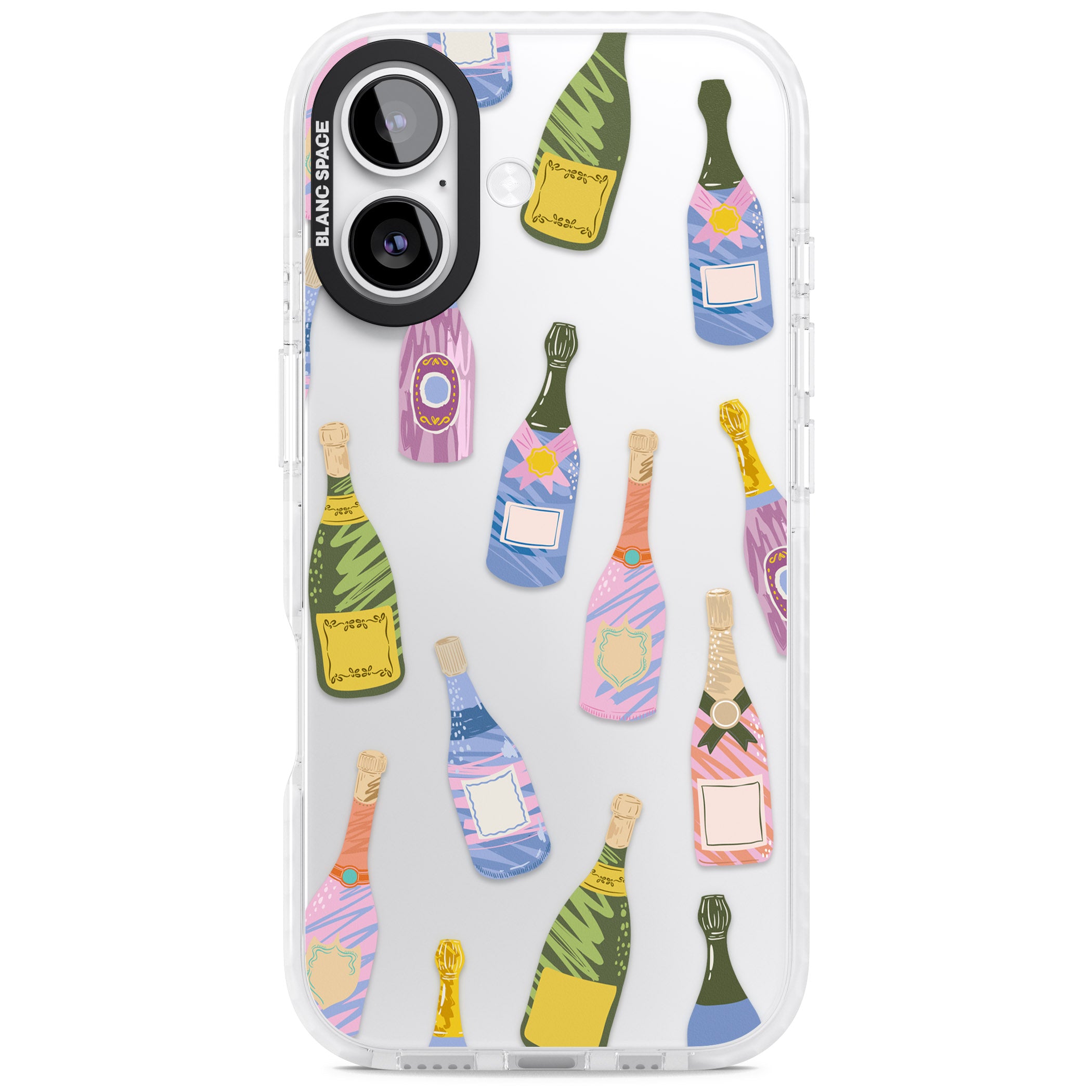 Champagne Pattern iPhone 17 Impact Clear Phone Case