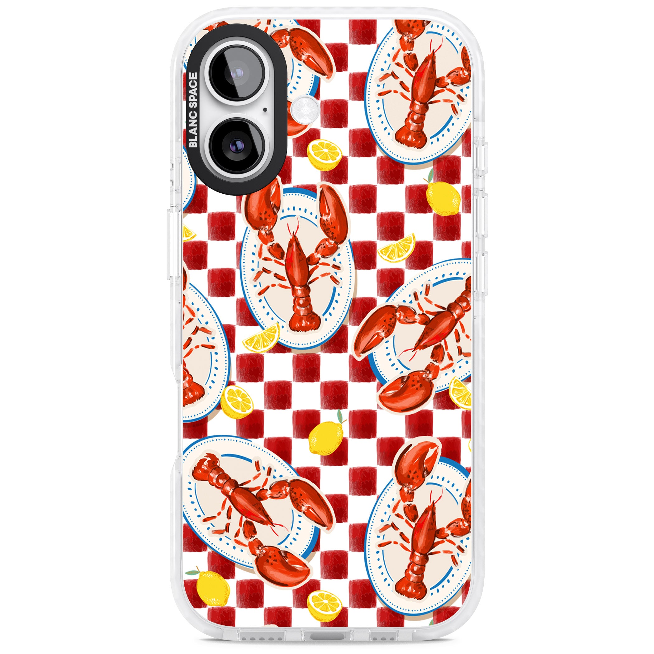 Red Lobster Checkered iPhone 17 Impact Clear Phone Case