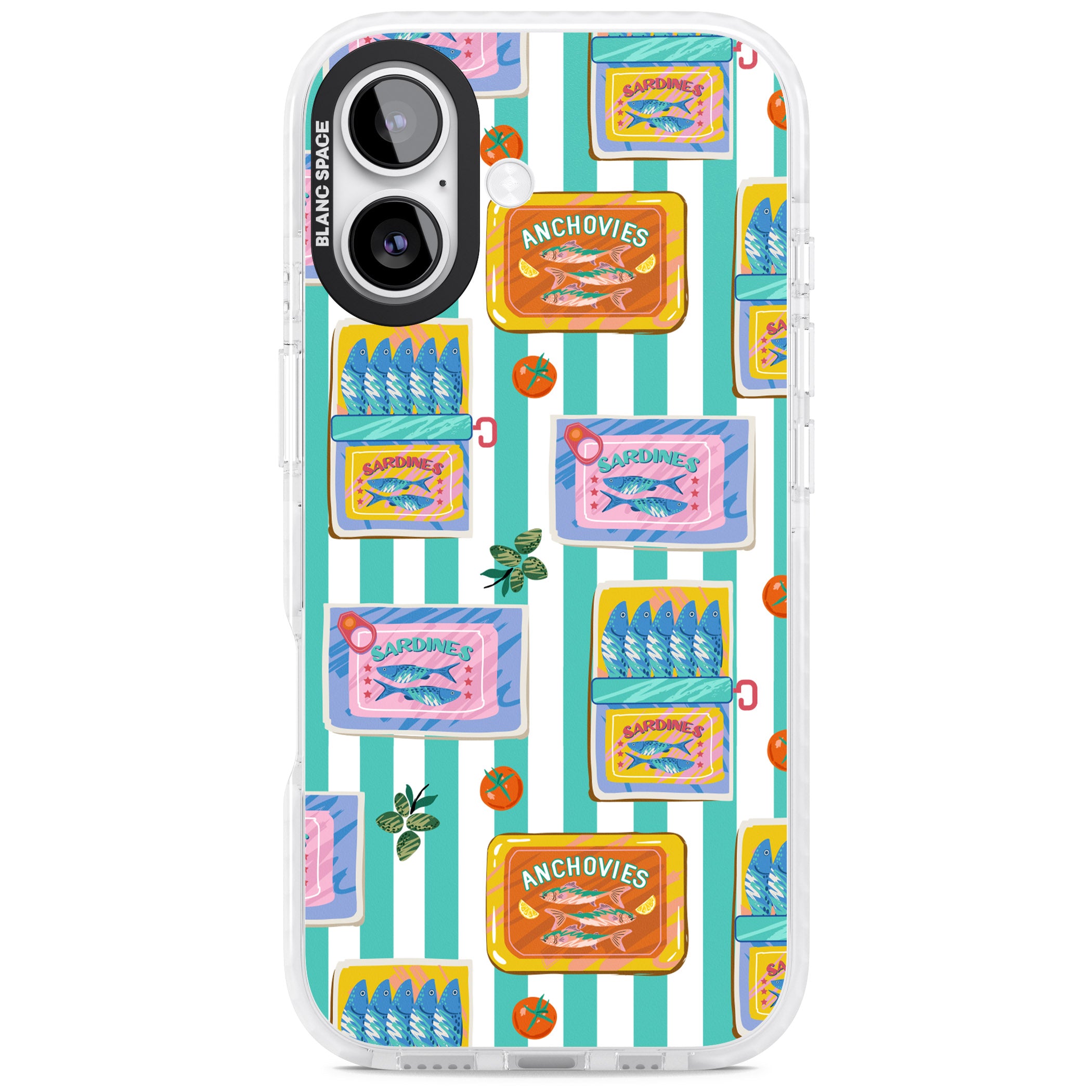 Sardine & Anchovy Stripes iPhone 17 Impact Clear Phone Case