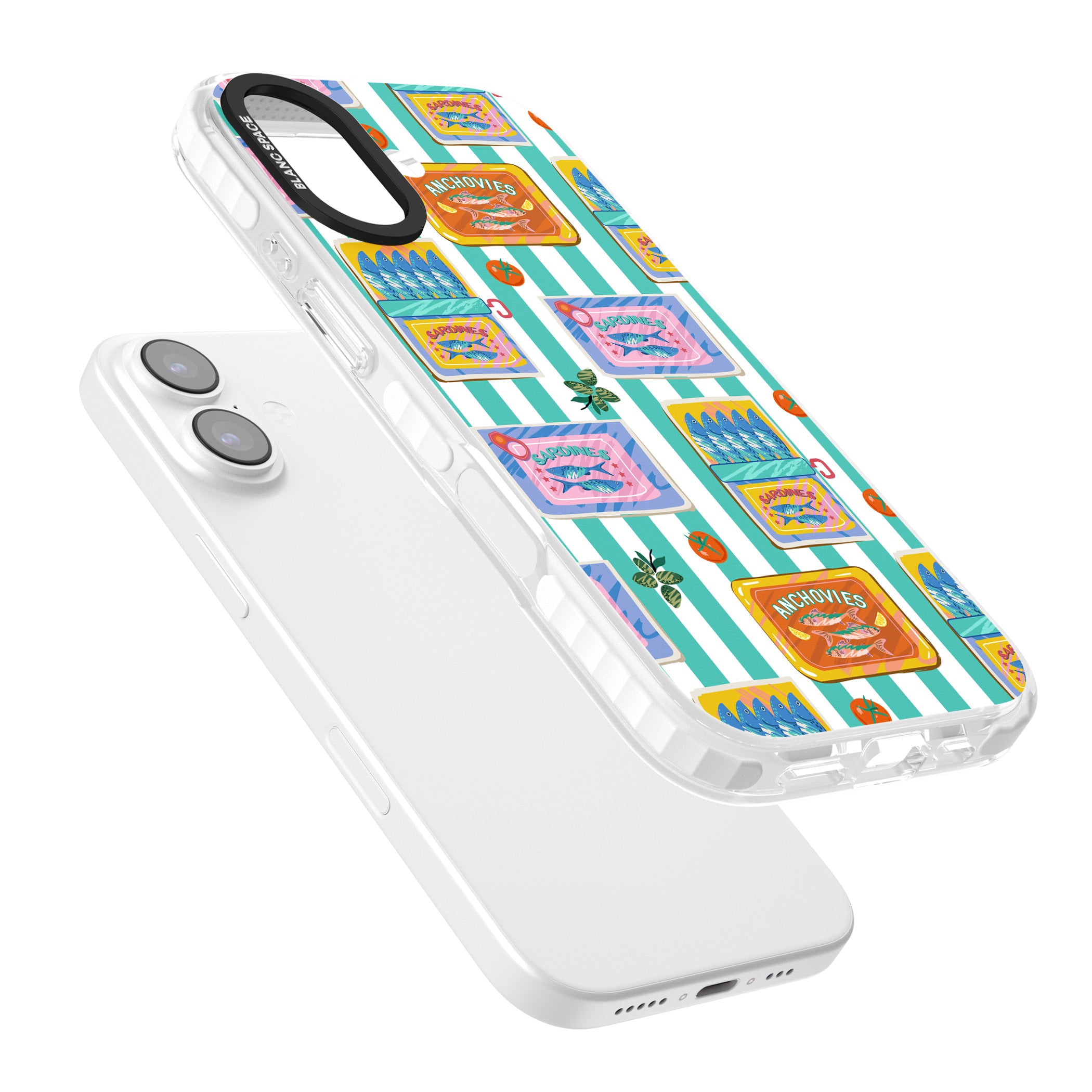 Sardine & Anchovy Stripes iPhone 17 Impact Clear Phone Case Colours