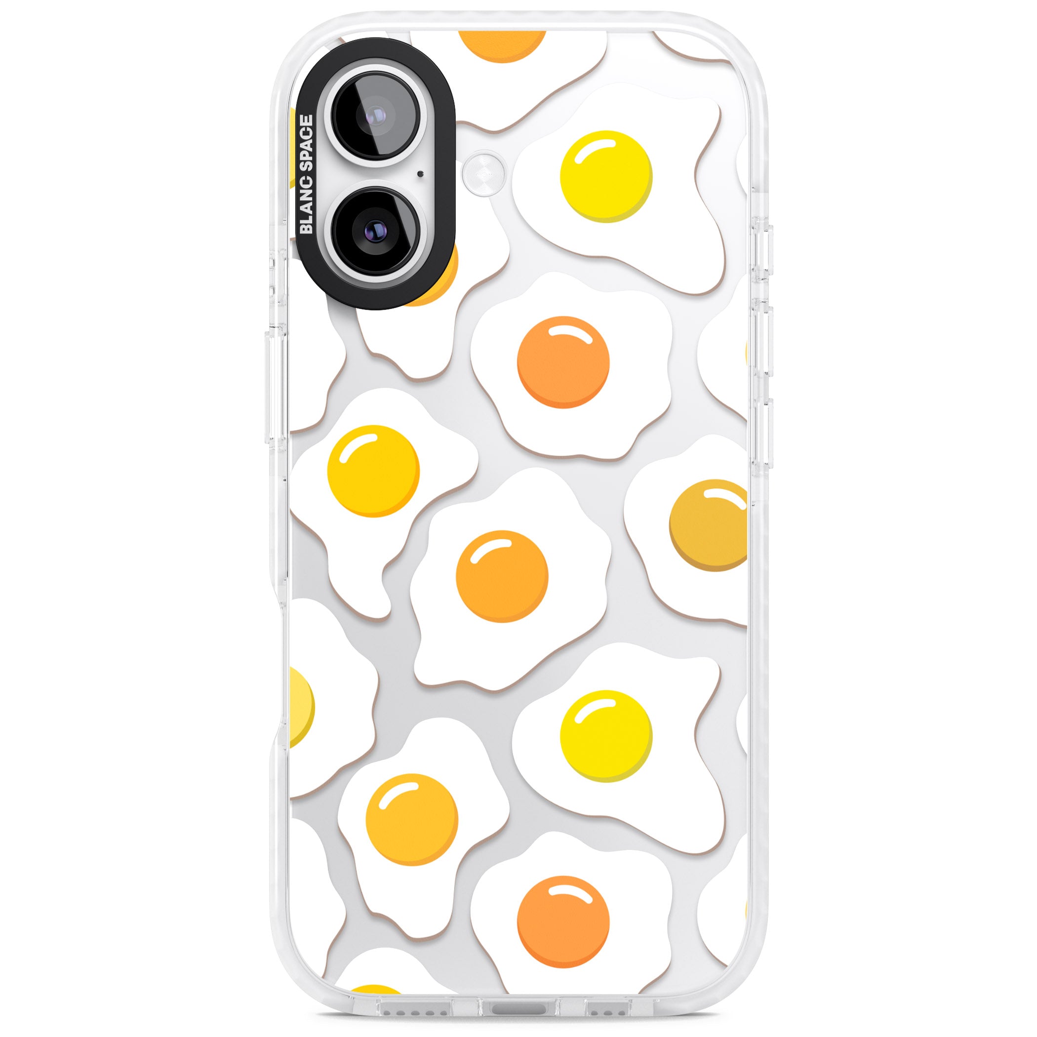 Fried Egg Pattern iPhone 17 Impact Clear Phone Case