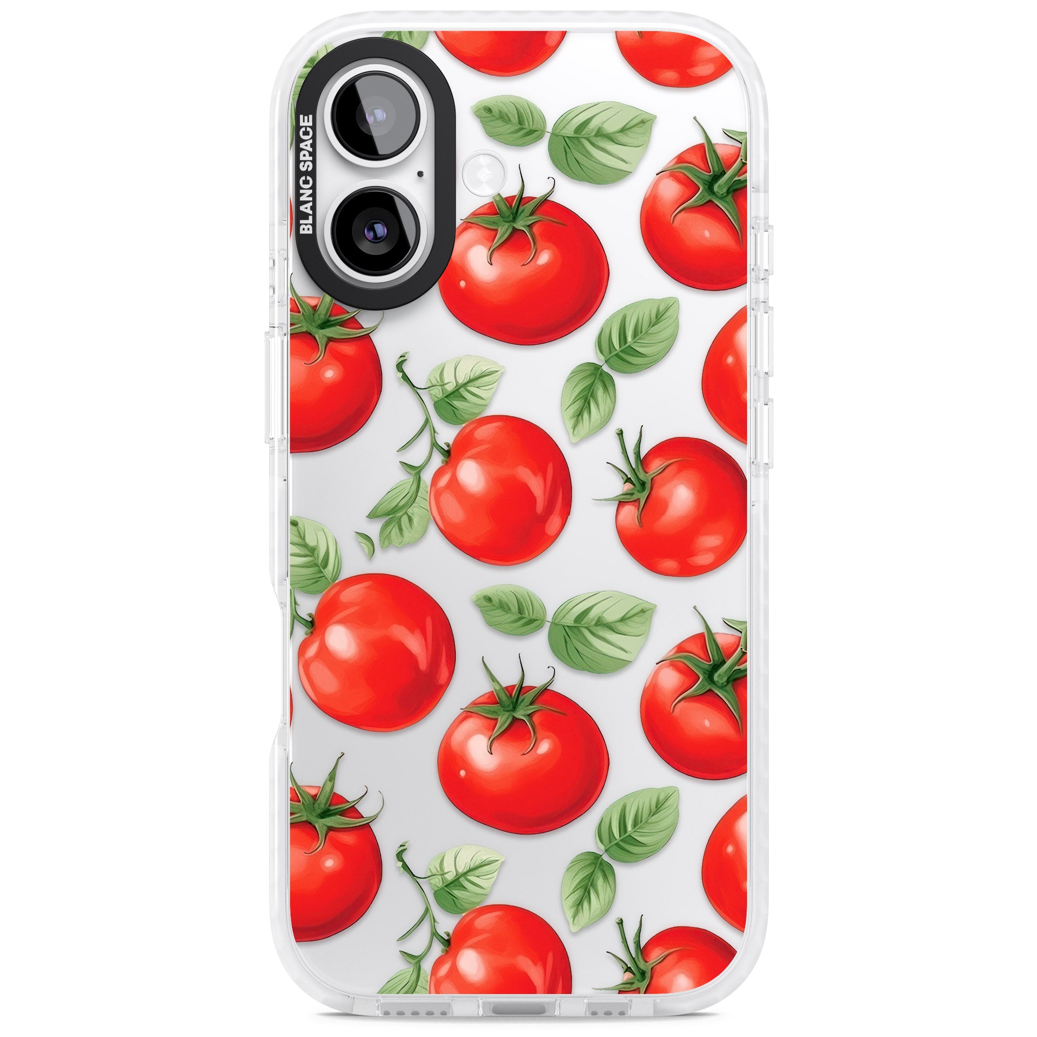 Tomato Pattern iPhone 17 Impact Clear Phone Case