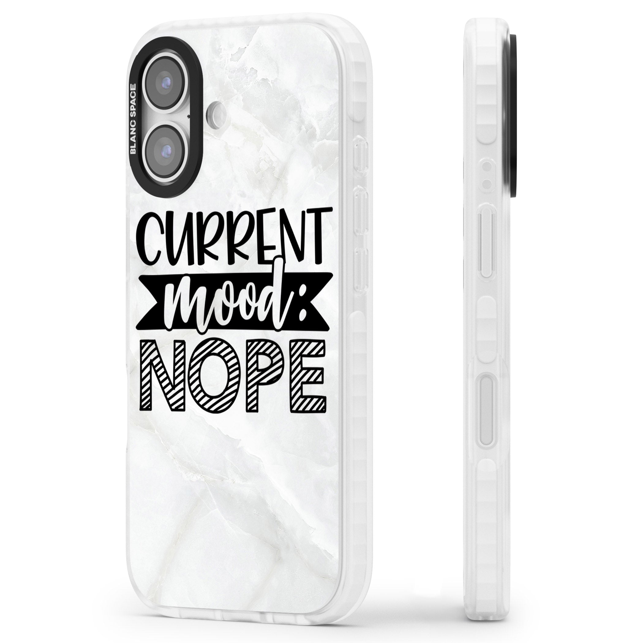 Current Mood Nope iPhone 17 Impact Clear Phone Case Side Profile