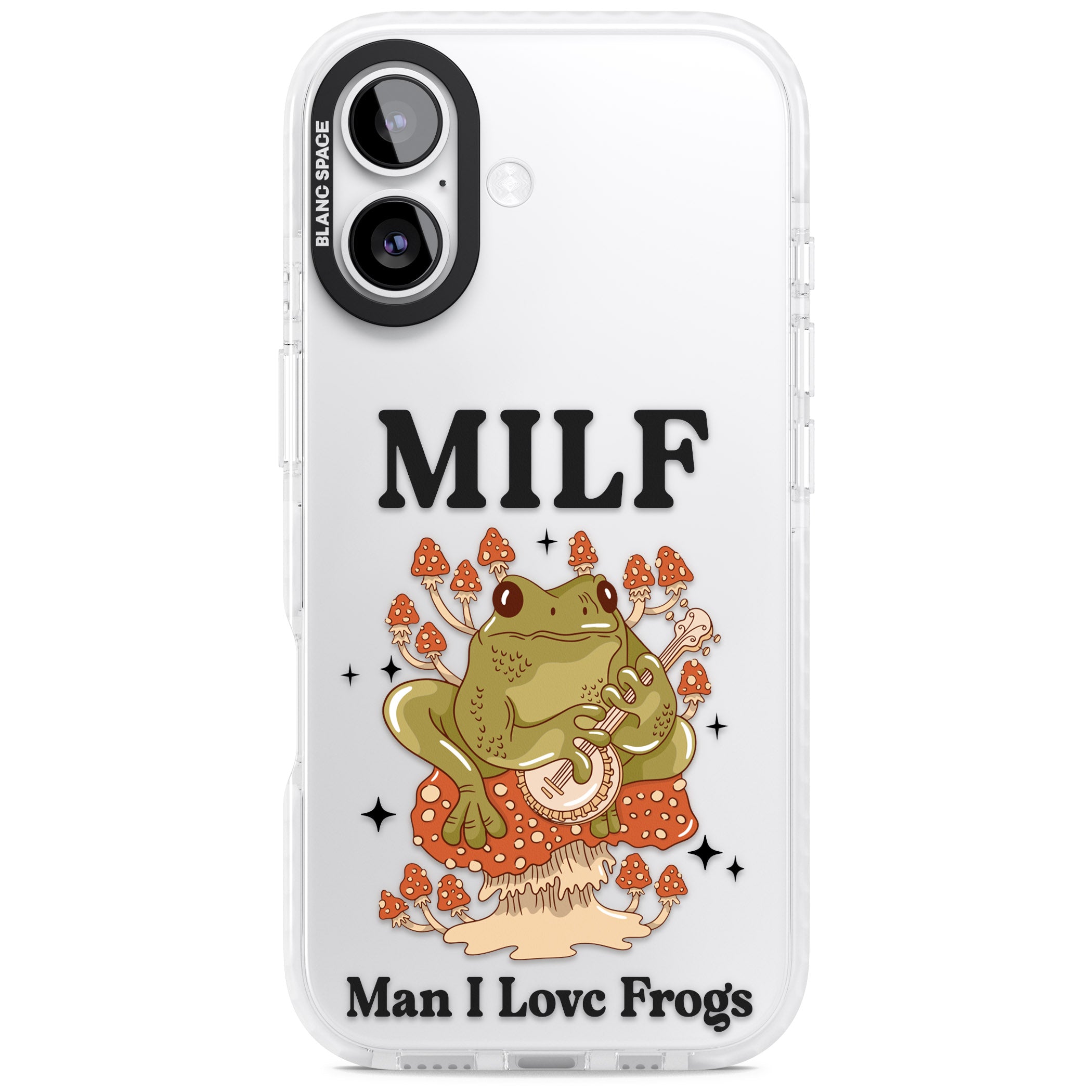 Man I Love Frogs iPhone 17 Impact Clear Phone Case