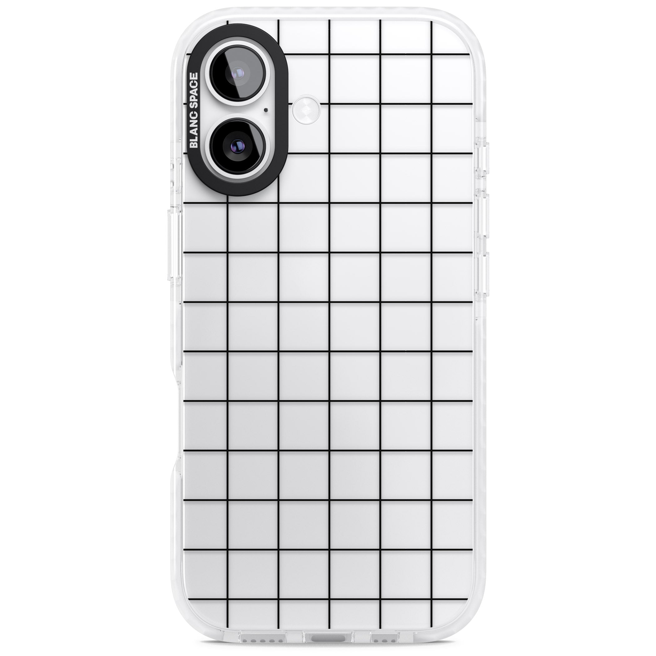 Simplistic Large Grid iPhone 17 Impact Clear Phone Case