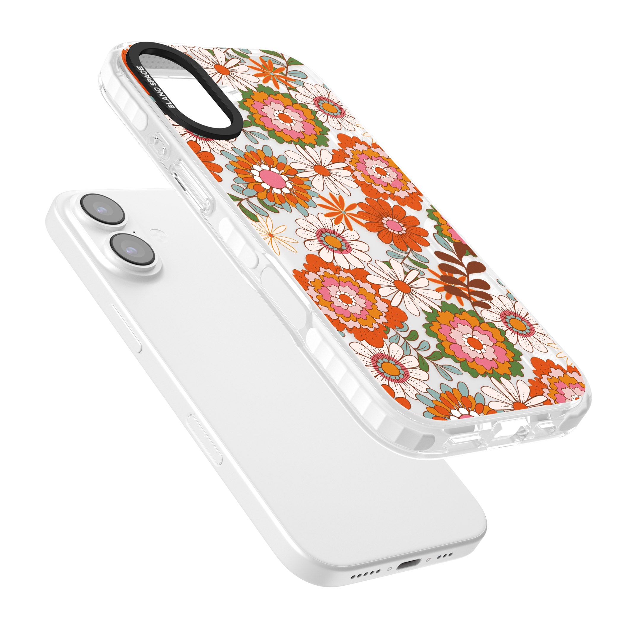 Seventies Bloom iPhone 17 Impact Clear Phone Case Colours