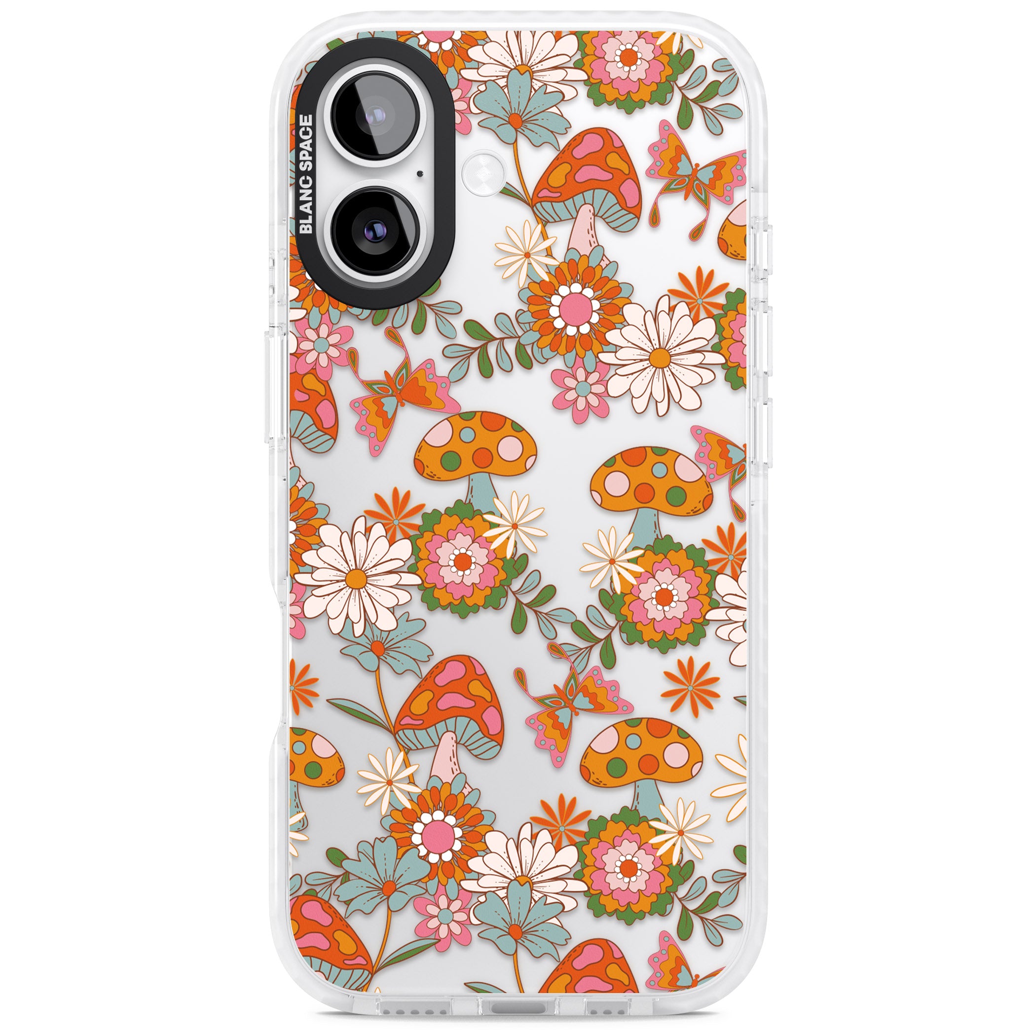 Groovy Shrooms & Flowers iPhone 17 Impact Clear Phone Case