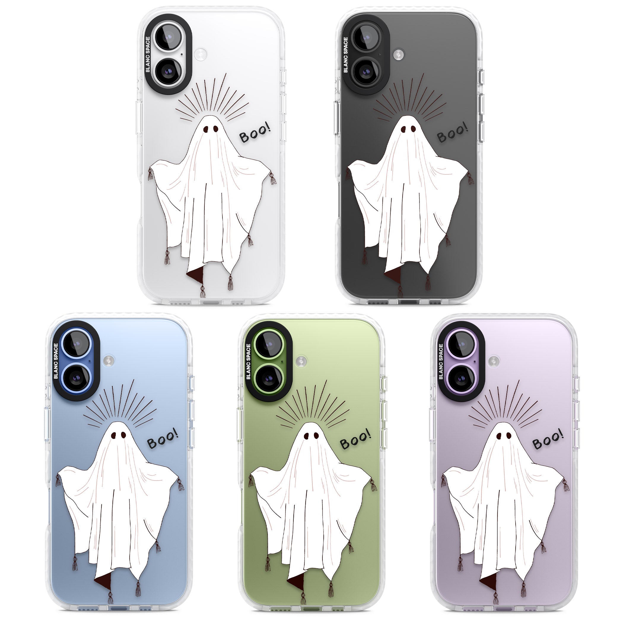 Boo! iPhone 17 Impact Clear Phone Case APT Impact Protection