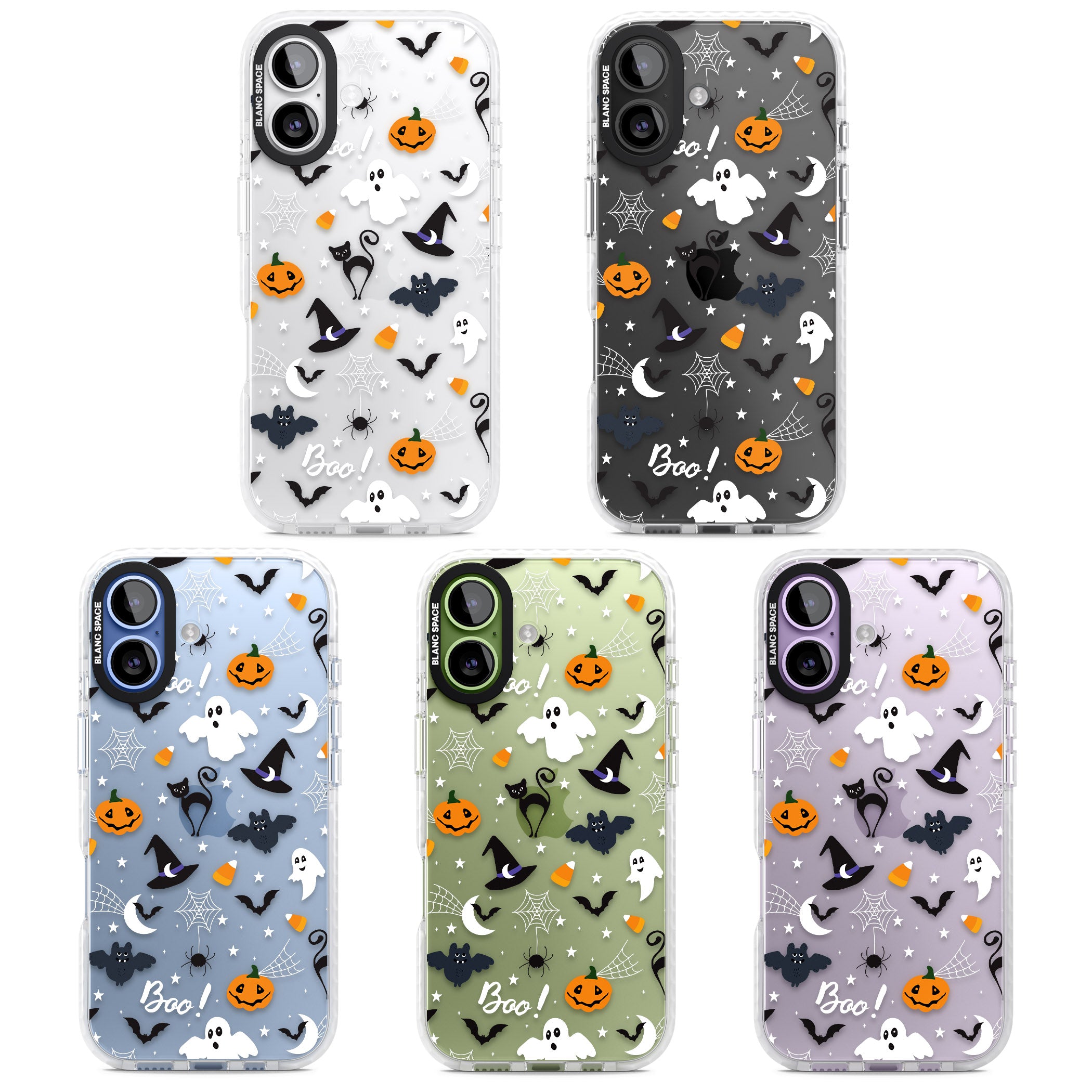 Halloween Mix Pattern iPhone 17 Impact Clear Phone Case APT Impact Protection