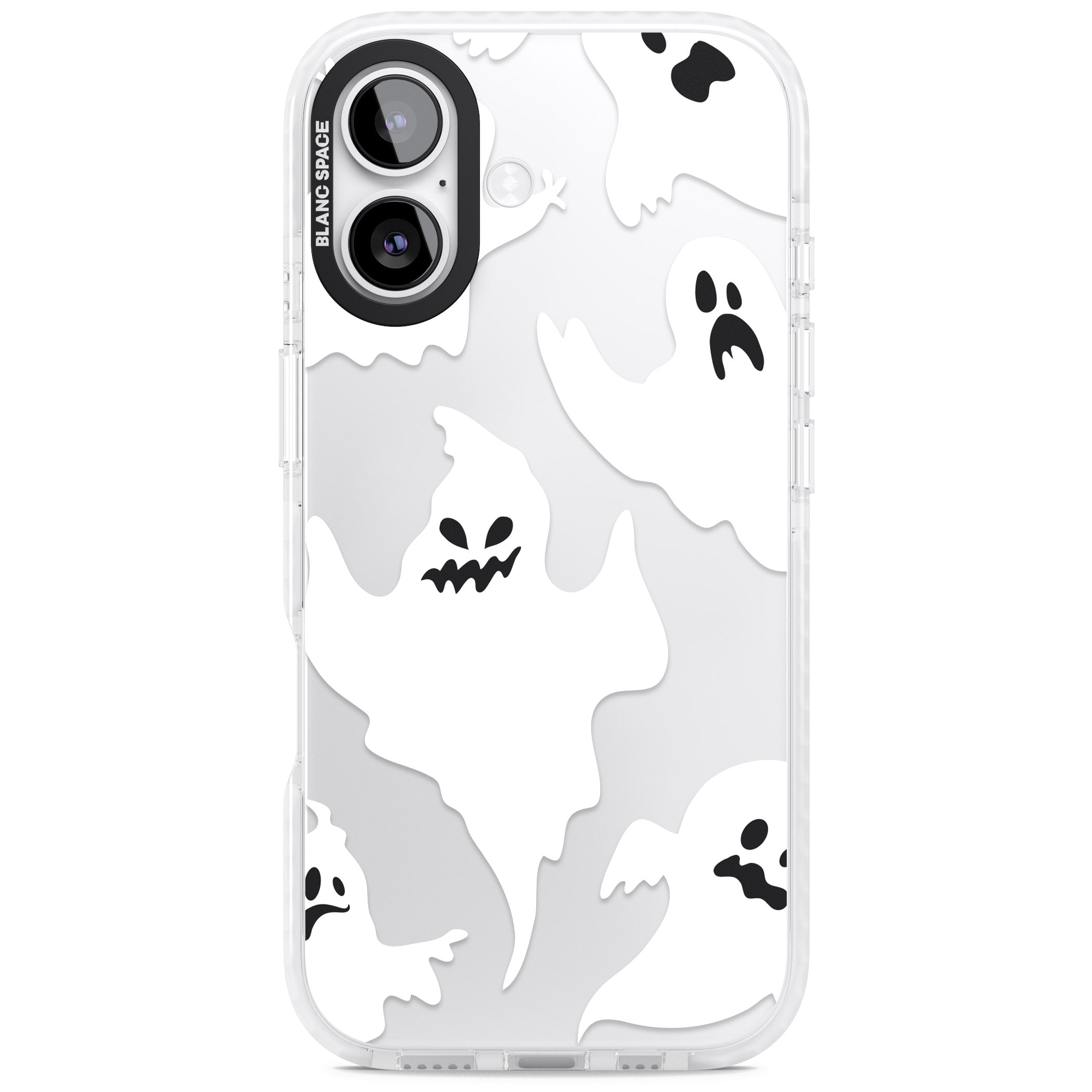 Ghost Pattern iPhone 17 Impact Clear Phone Case