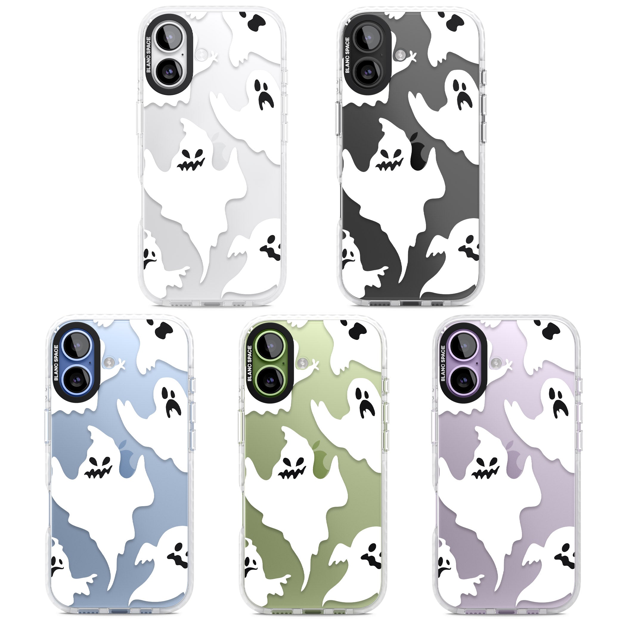 Ghost Pattern iPhone 17 Impact Clear Phone Case APT Impact Protection