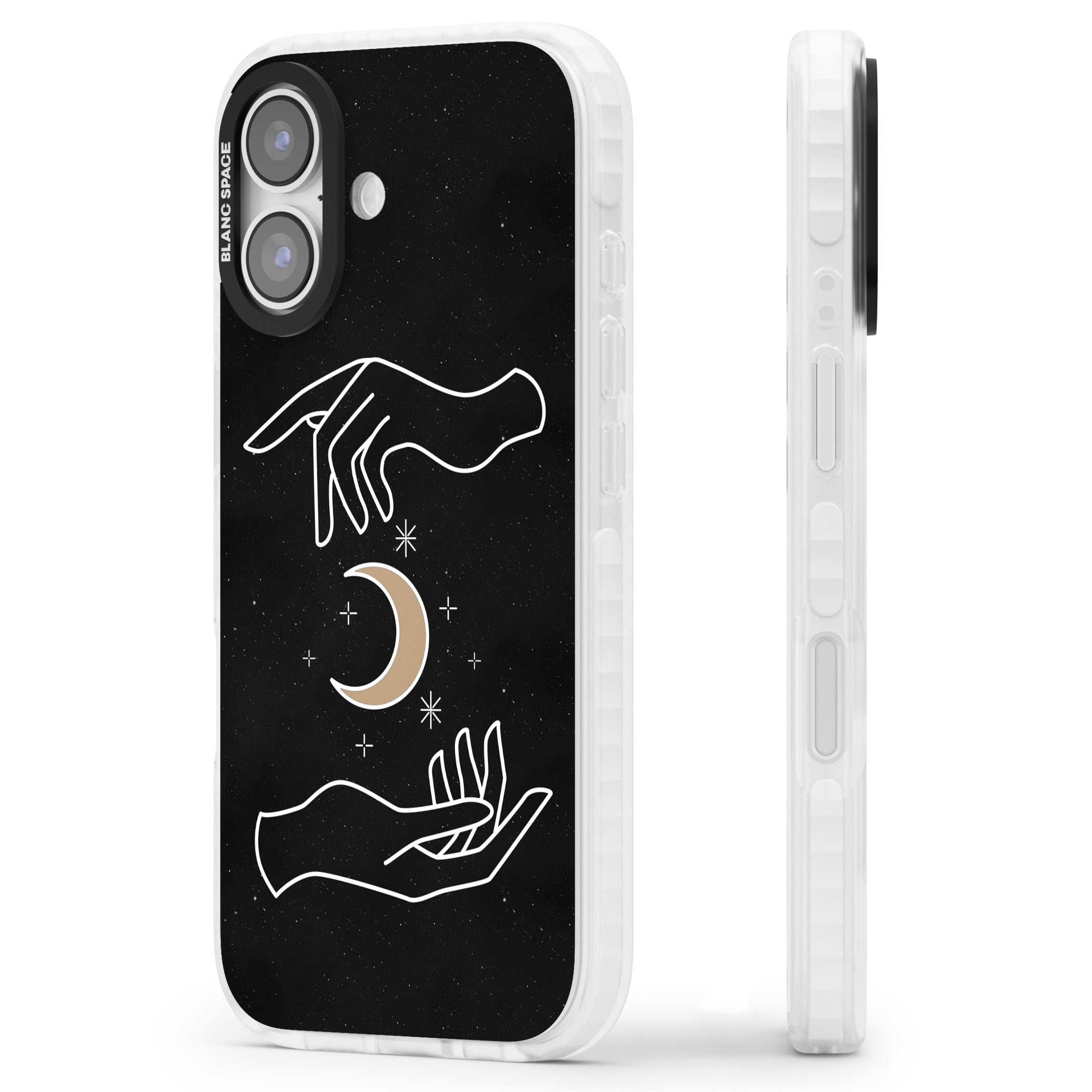 Cosmic Hands iPhone 17 Impact Clear Phone Case Side Profile