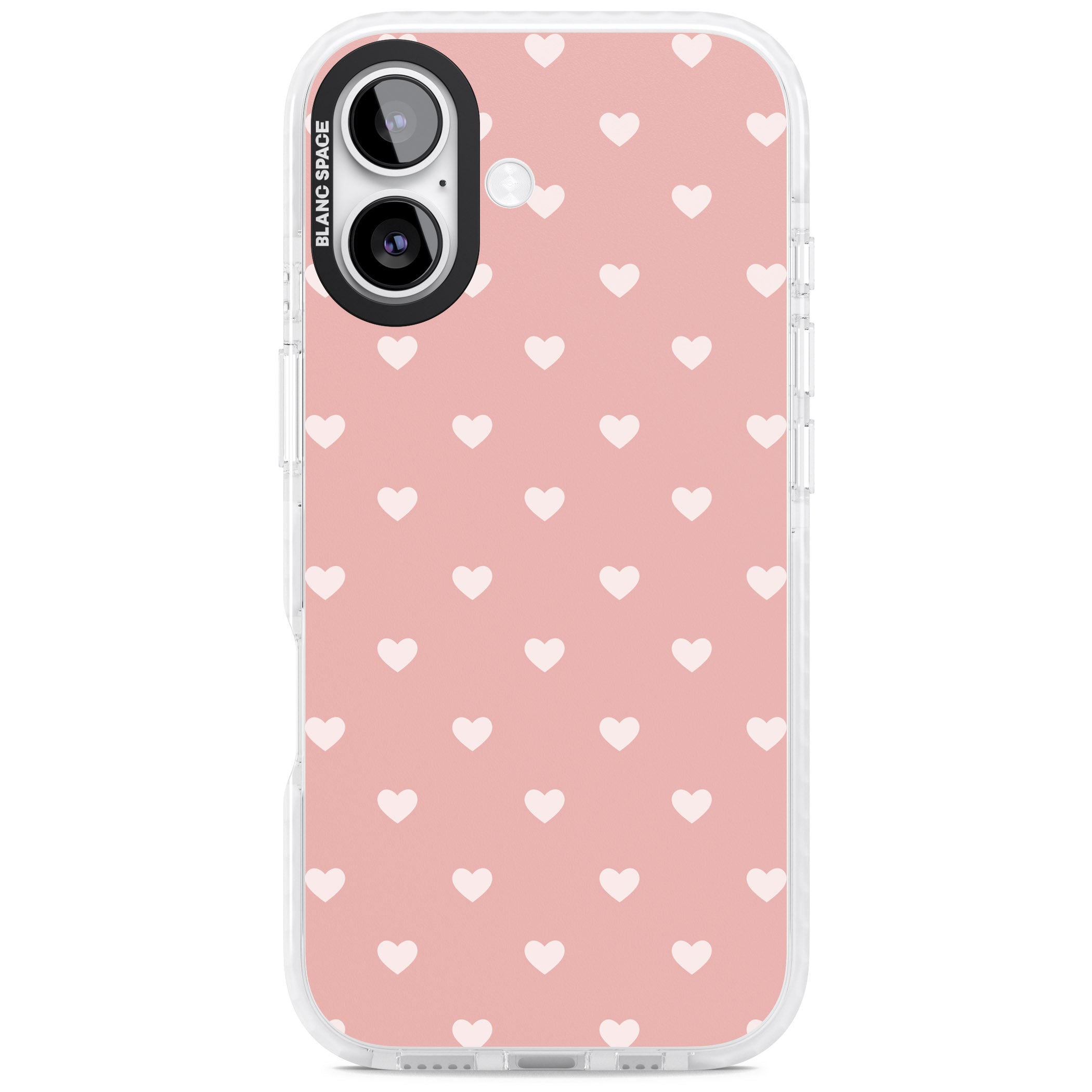 Small Heart Pattern: Pink iPhone 17 Impact Clear Phone Case