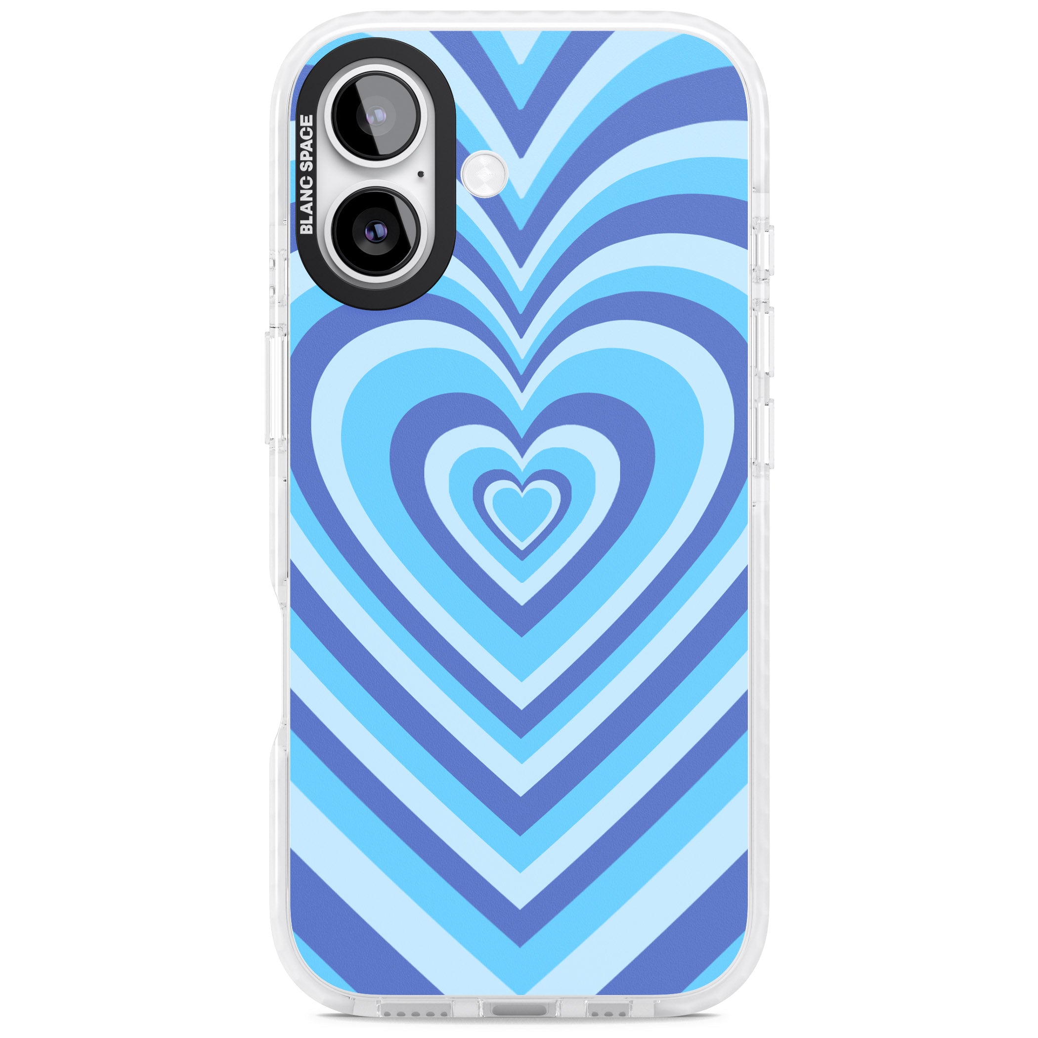 Blue Heart Illusion iPhone 17 Impact Clear Phone Case