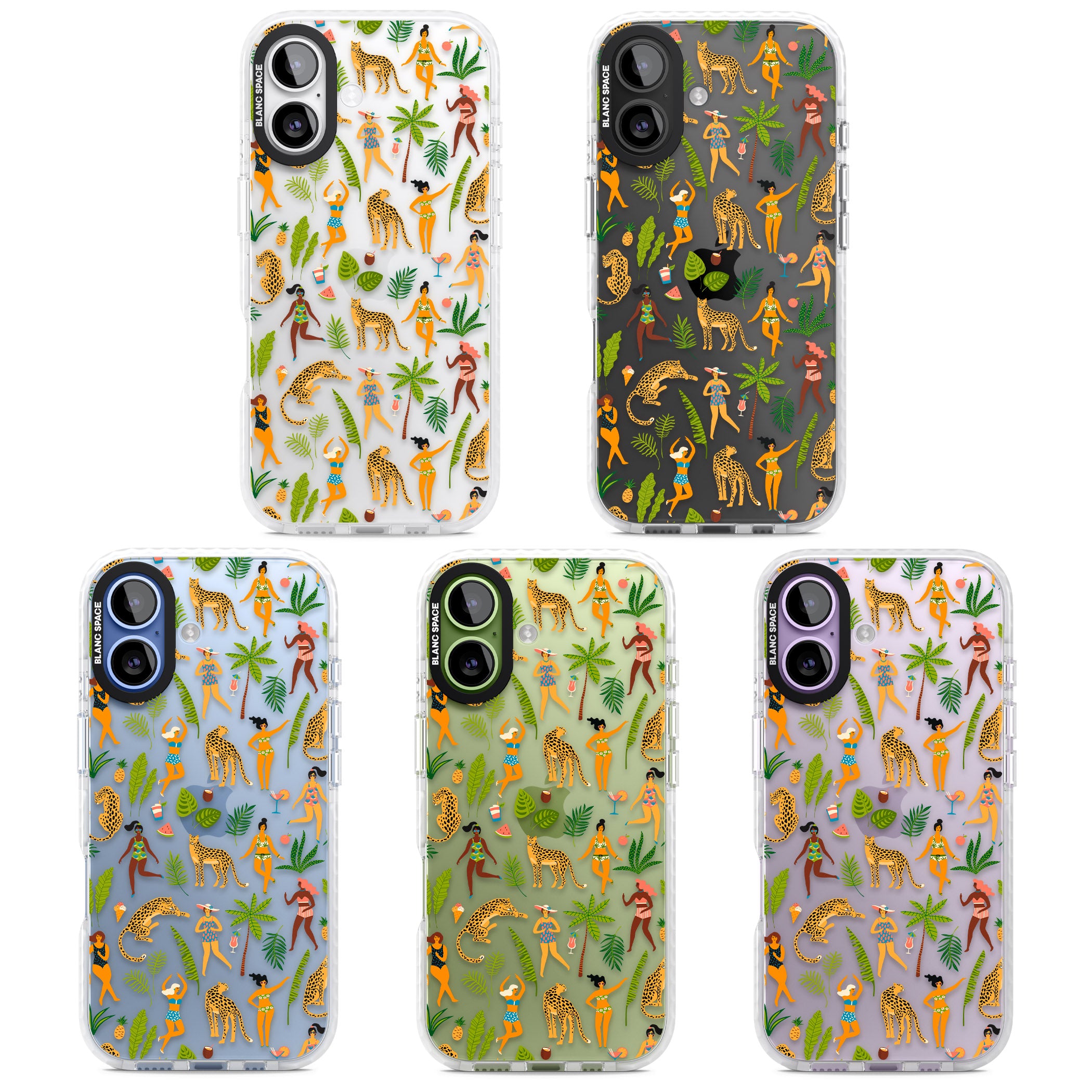 Tropical Party Vibes iPhone 17 Impact Clear Phone Case APT Impact Protection