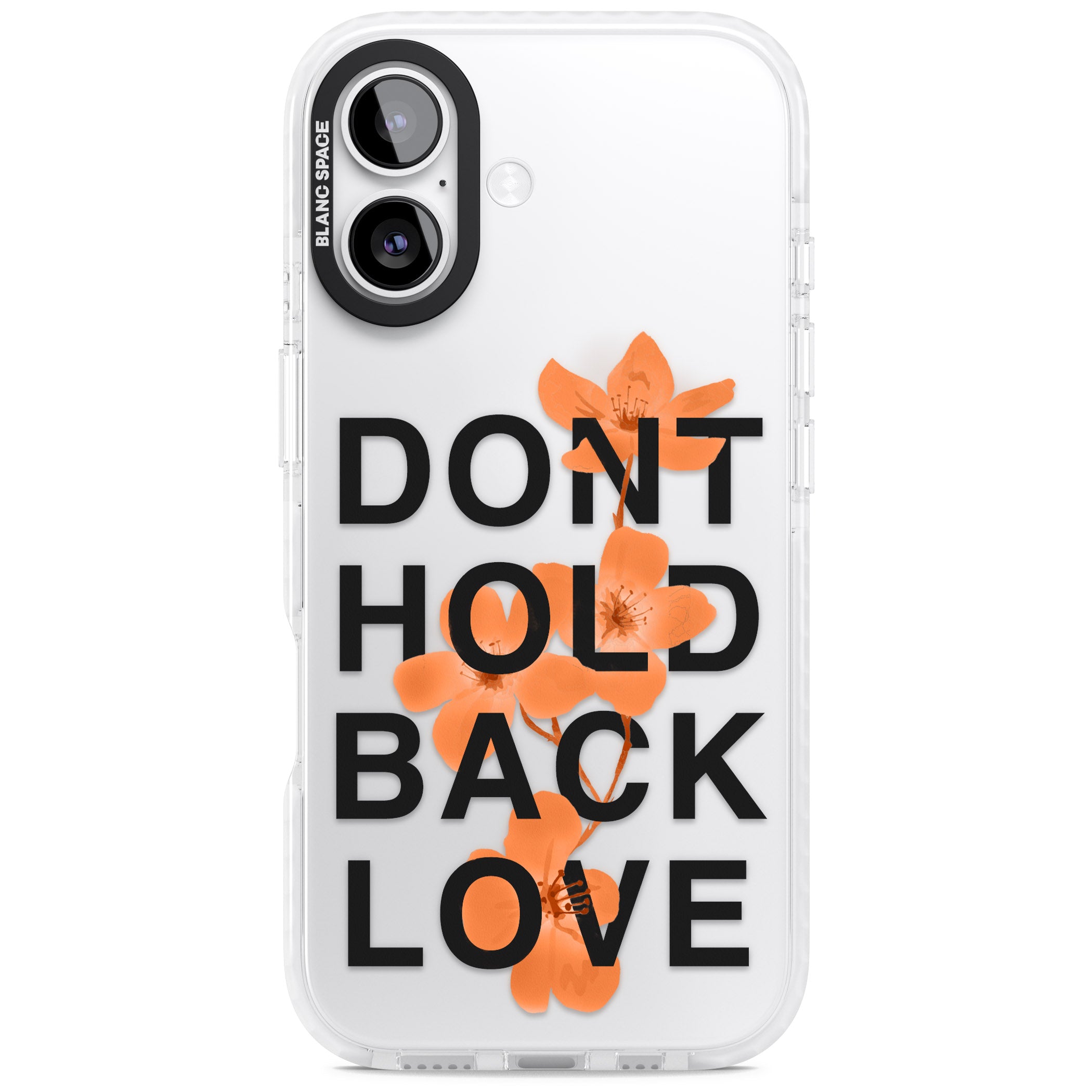 Don'T Hold Back Love Orange & Black iPhone 17 Impact Clear Phone Case