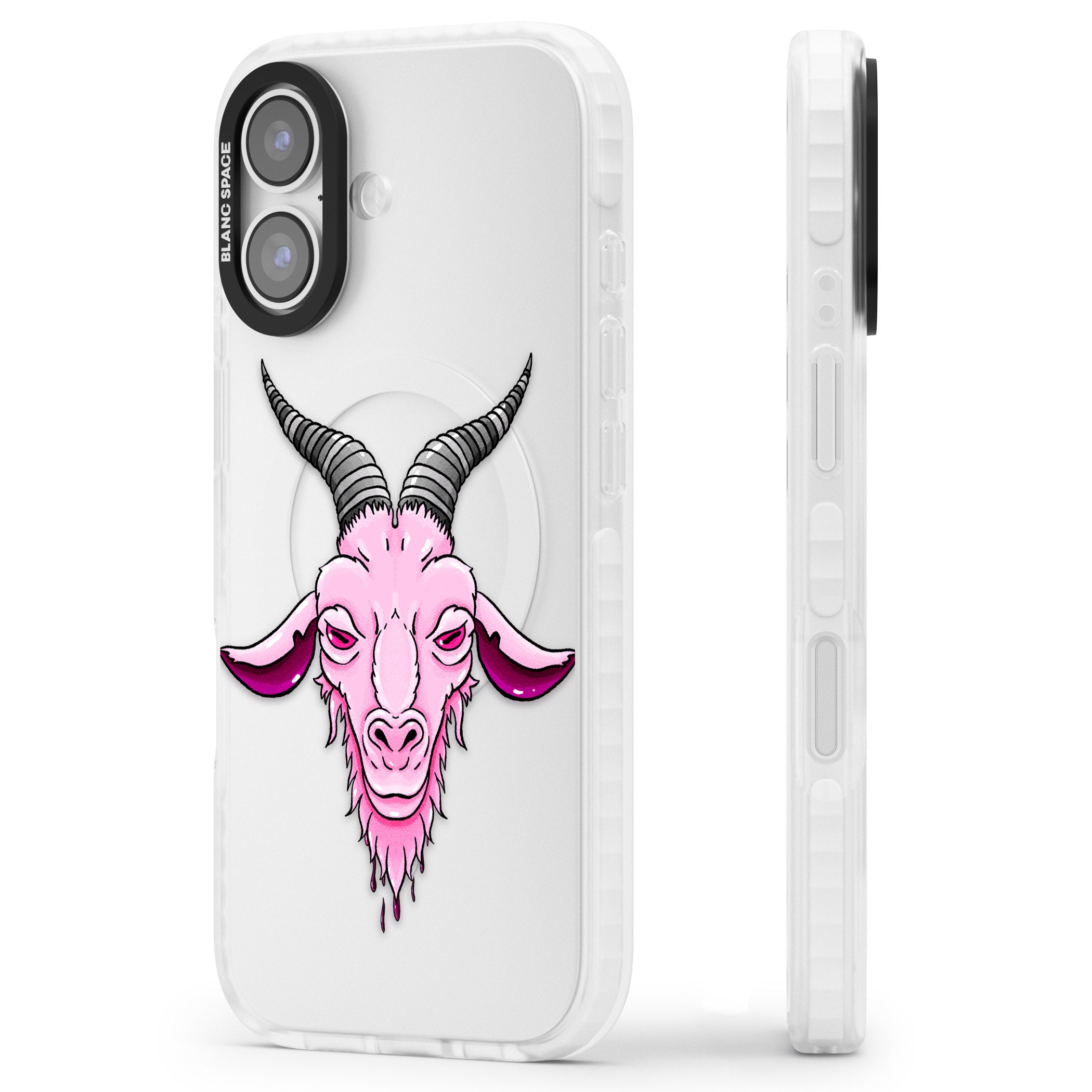 Ba Phomet iPhone 17 Impact Clear Phone Case Side Profile