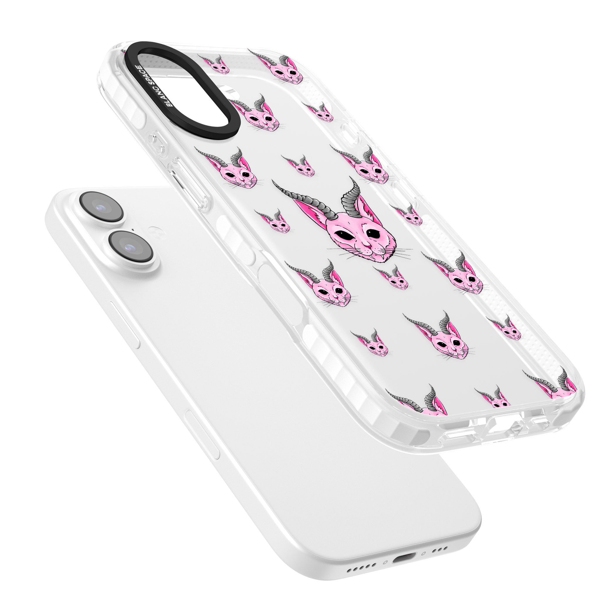 Demon Cat Pattern iPhone 17 Impact Clear Phone Case Colours