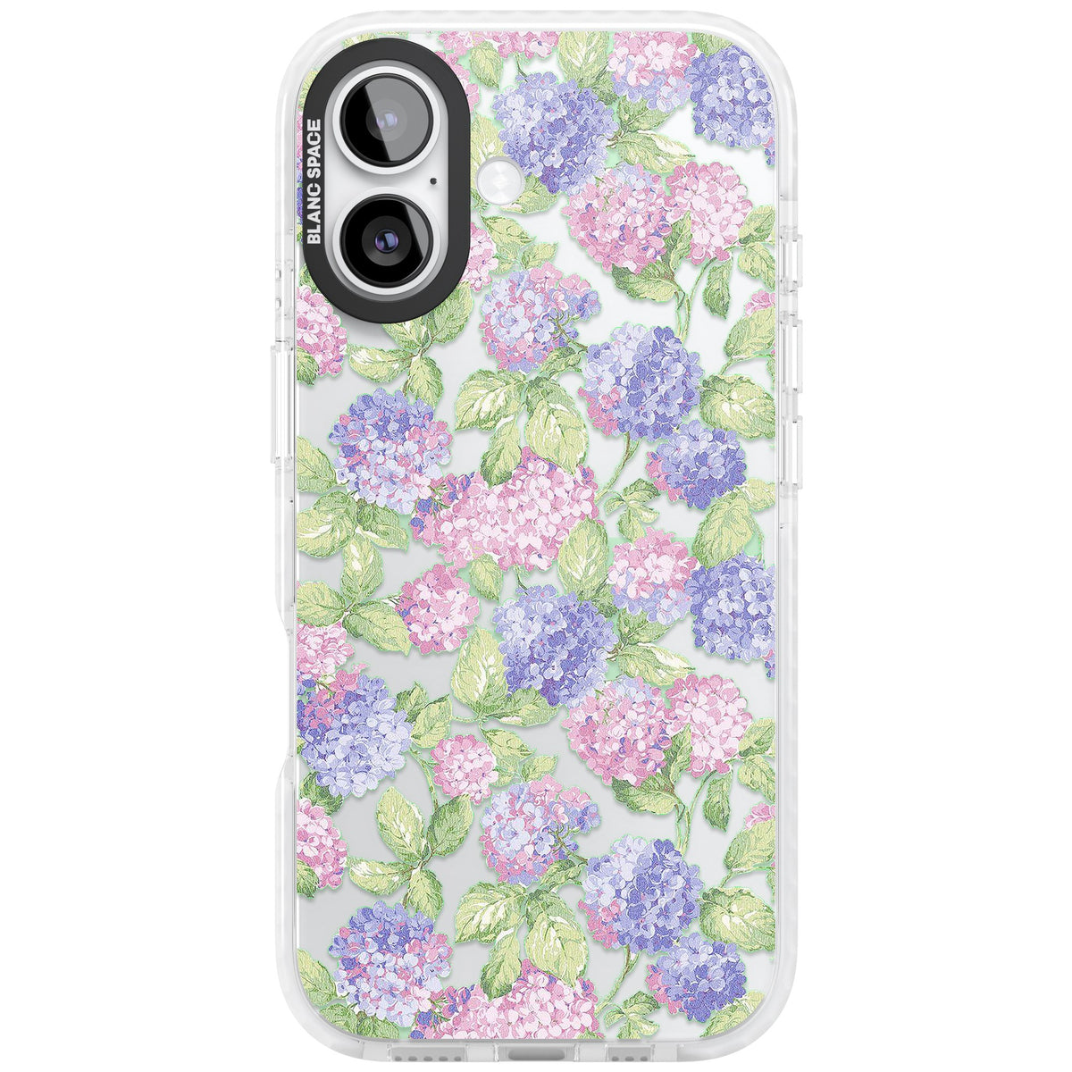 Cottage Hydrangea iPhone 16 / iPhone 16 Plus / iPhone 17 Impact Clear Phone Case front