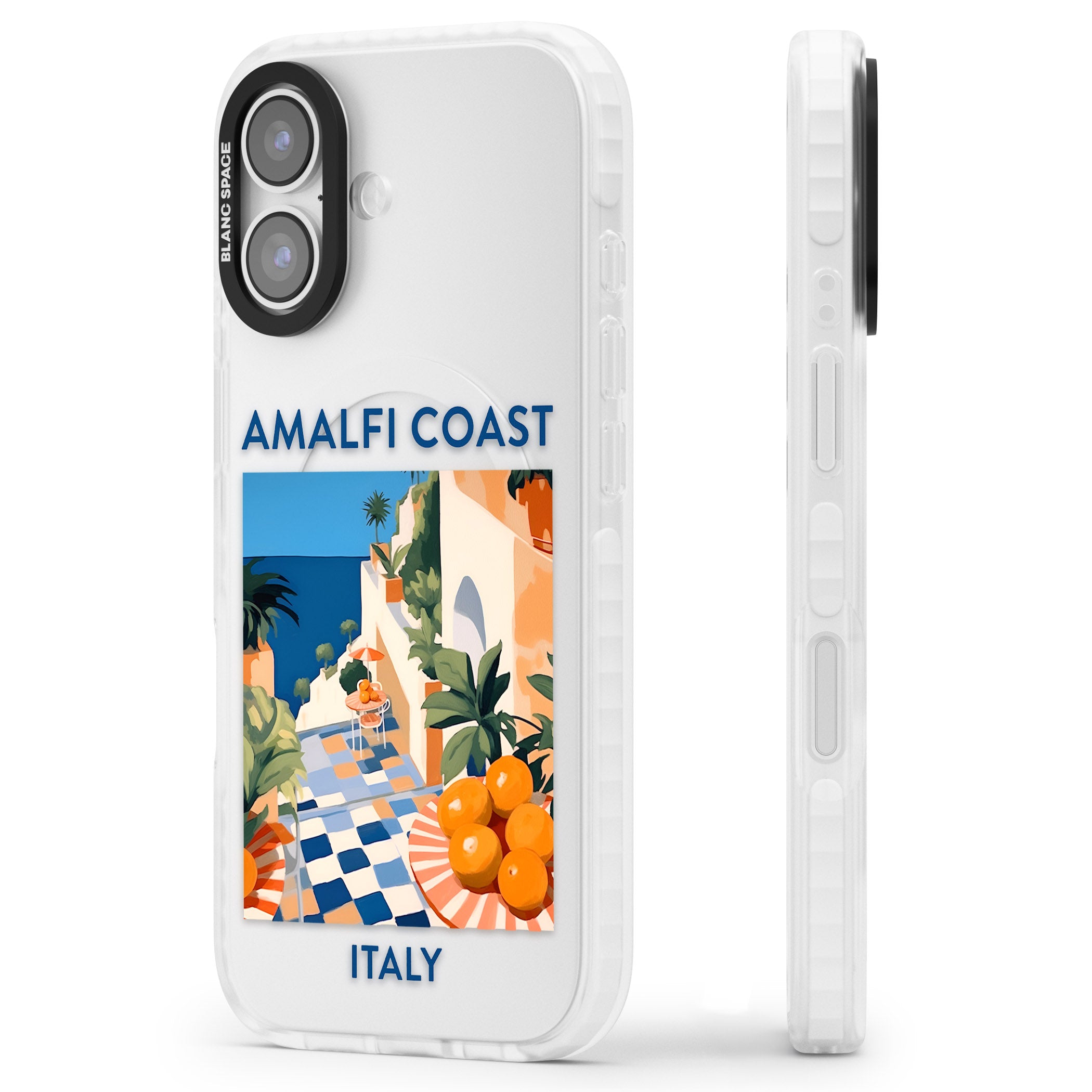 Amalfi Coast iPhone 17 Impact Clear Phone Case Side Profile