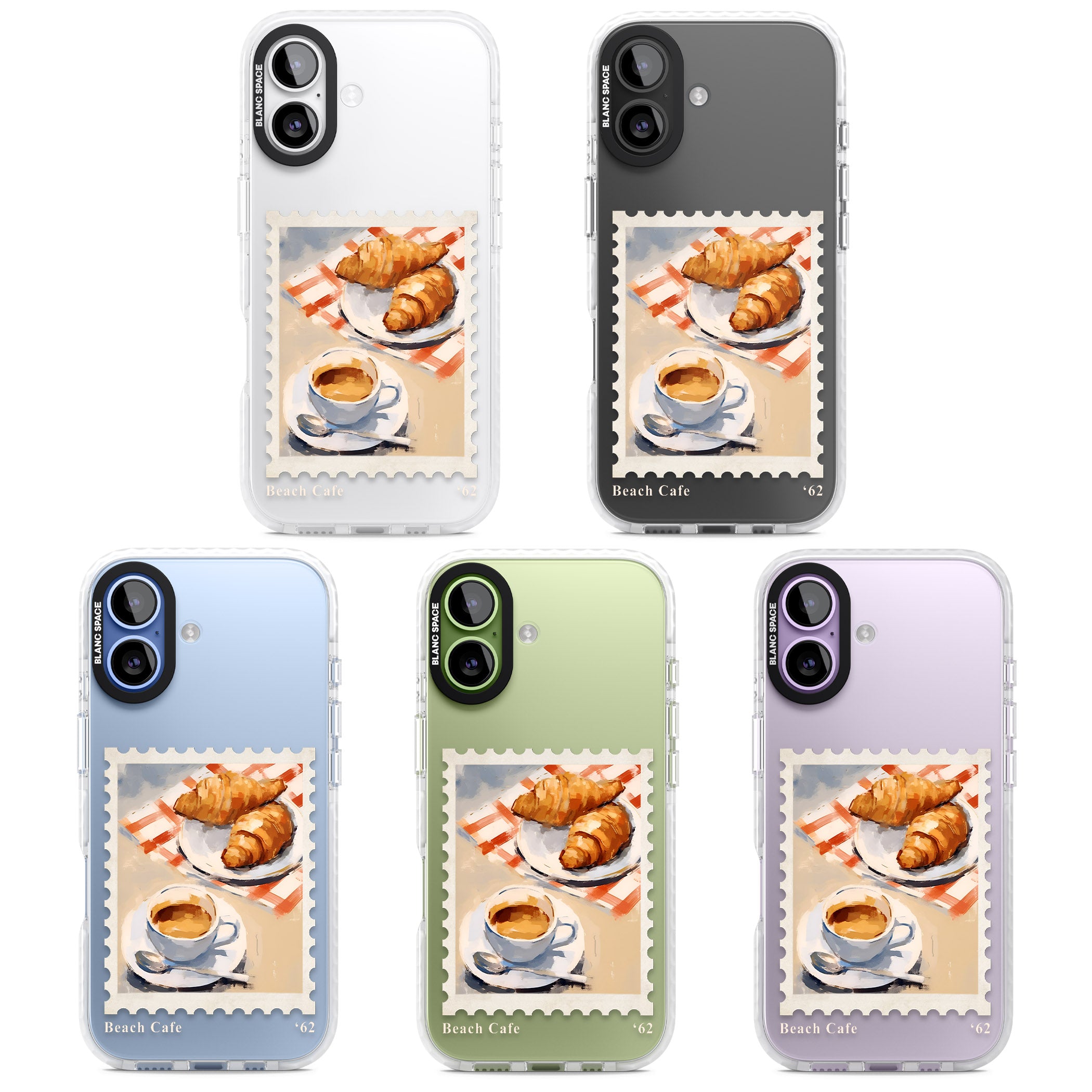 Cafe Stamp iPhone 17 Impact Clear Phone Case APT Impact Protection